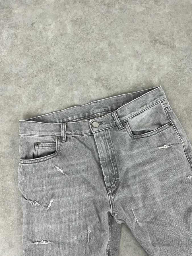 Maison Margiela SS2017 Maison Margiela Grey Slim Distressed Denim Jeans Size 25" / US 0 / IT 36 - 5 Thumbnail