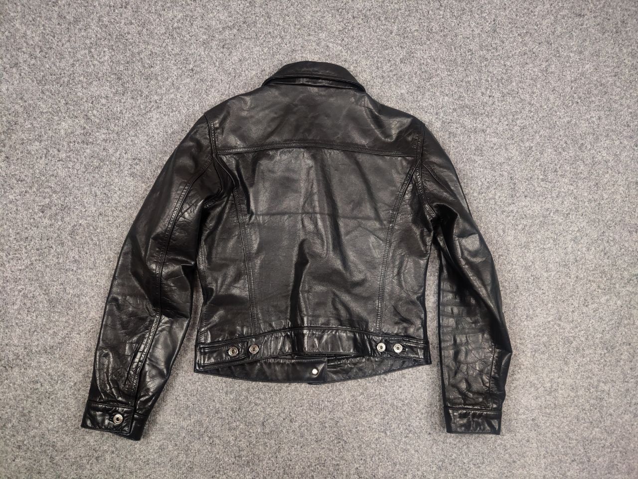 Gap Rare Gap Vintage 1999 Dyed Leather Trucker Rockstar Jacket Size M / US 6-8 / IT 42-44 - 10 Thumbnail
