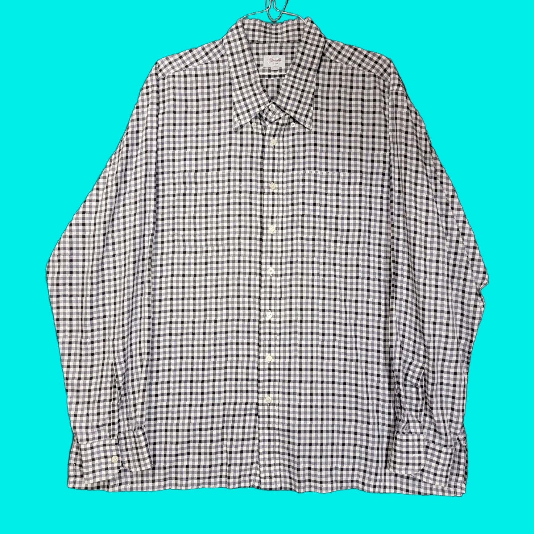 Hamilton Hamilton Shirt Co Button Shirt Mens 3XL Long Sleeve check business Casual Shirt Size US XXL / EU 58 / 5 - 1 Thumbnail