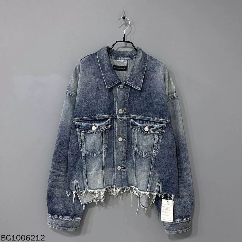Balenciaga Oversized Denim Jacket with Fringe - dmc