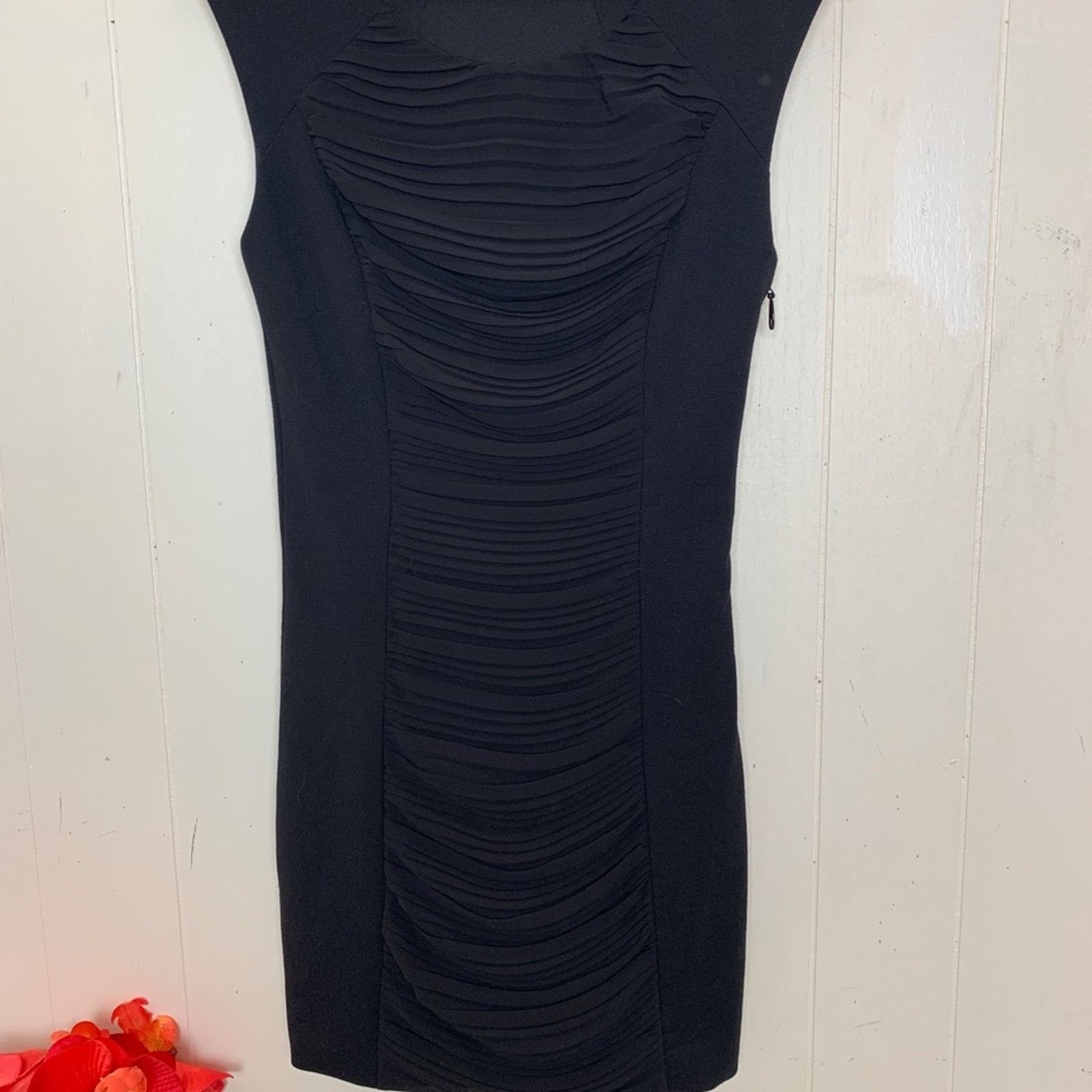 Guess Guess Black Front Gathered Panel Body Con Dress Womens Small Size S / US 4 / IT 40 - 4 Thumbnail