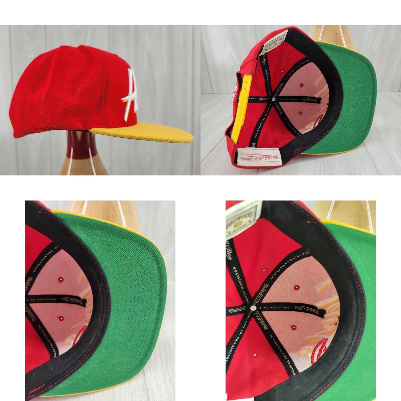 Mitchell & Ness Mitchell & Ness Atlanta Hawks Snapback Hat Men Red Adjustable Snapback 90s G2 Size ONE SIZE - 8 Thumbnail