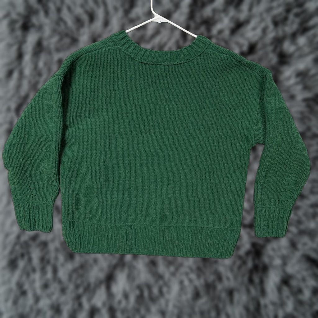 Vintage Aerie Sweater Women's M Green Chunky-Knit Crew Neck Cozy Relaxed Fit 80s Style Casual Pullover Knit Size M / US 6-8 / IT 42-44 - 1 Thumbnail