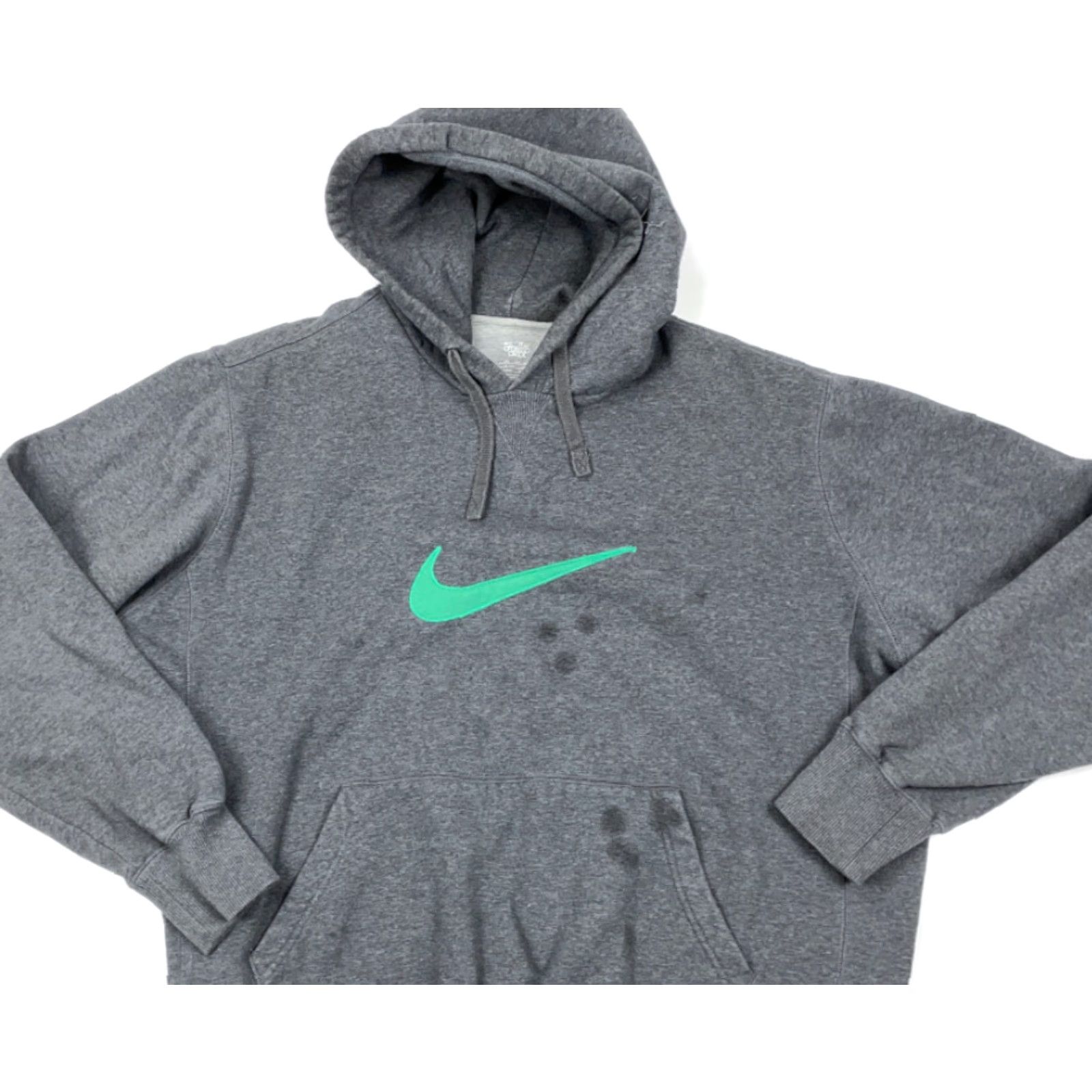Nike Nike Distressed Pullover Hoodie Sweatshirt Adult 2XL Gray Embroidered Swoosh 90s Retro Men's Size US XXL / EU 58 / 5 - 3 Thumbnail