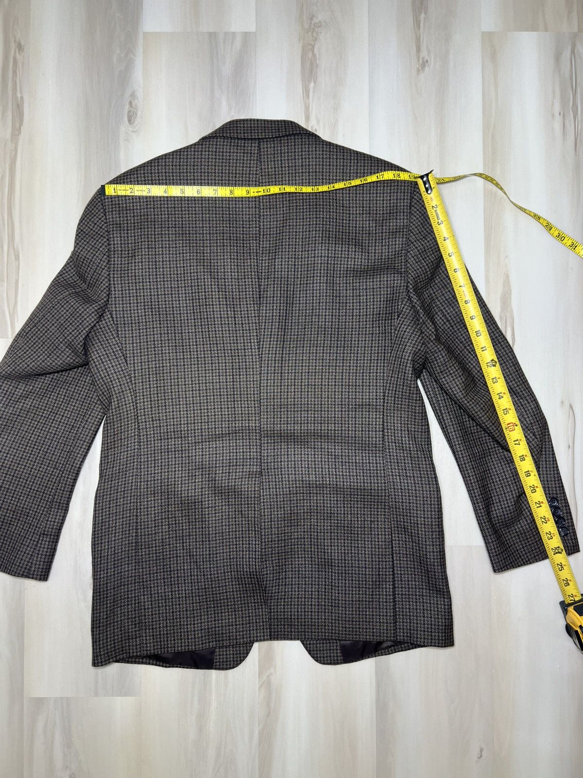 Stafford Stafford Essential Mens 40R Brown Houndstooth 3 Button Size 40R - 3 Thumbnail