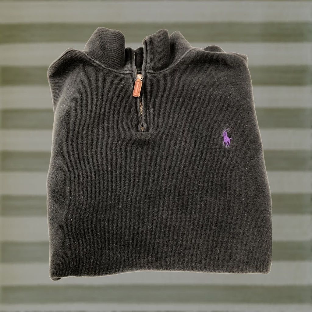 Polo Ralph Lauren VINTAGE Polo Ralph Lauren Classic VTG Pullover 1/4 Zip Sweater Mens Adult Large Black Shirt Size US L / EU 52-54 / 3 - 1 Thumbnail
