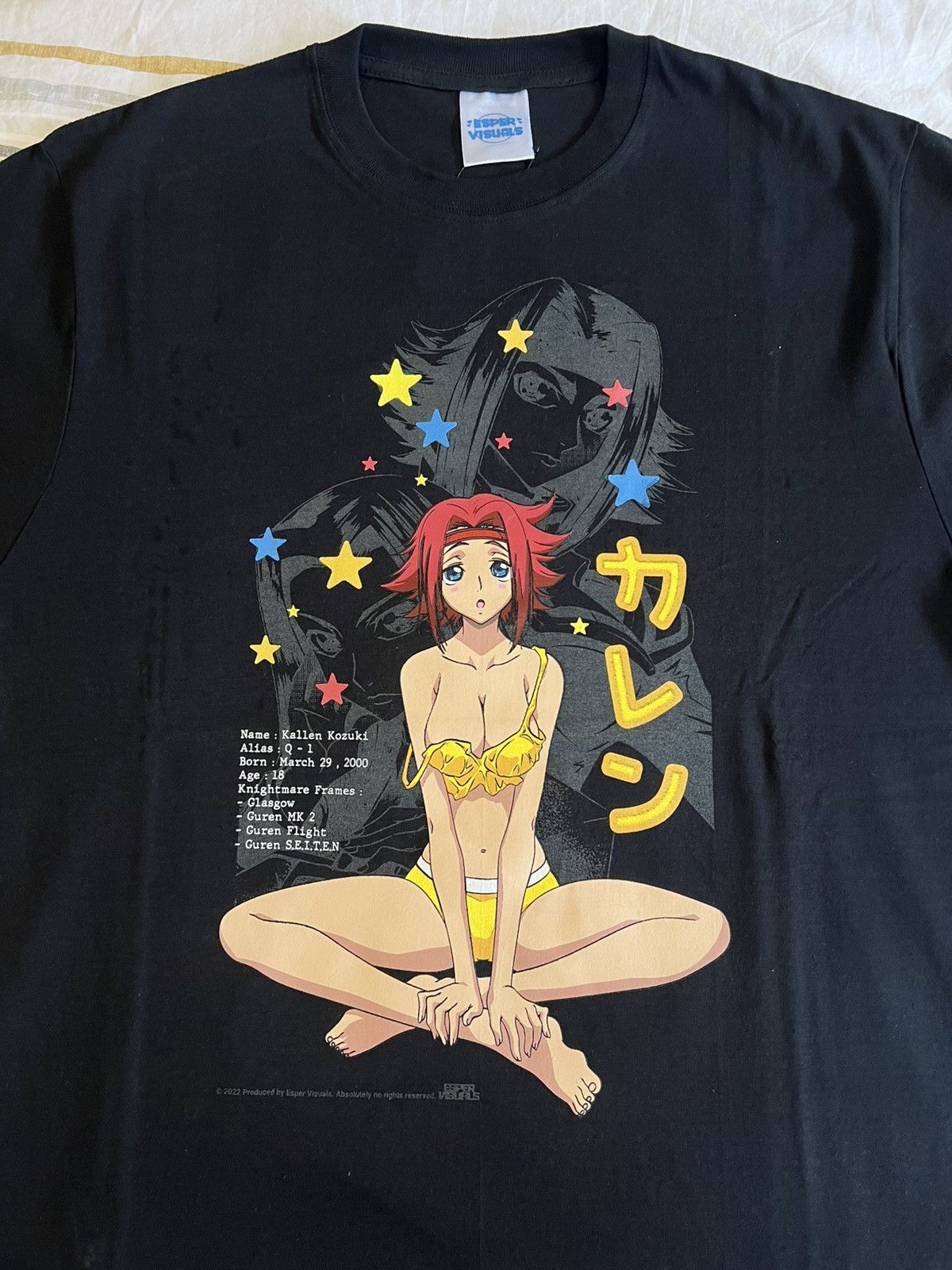 Anime Kallen Kozuki in Undergarments Tee code geass Size US XL / EU 56 / 4 - 3 Thumbnail