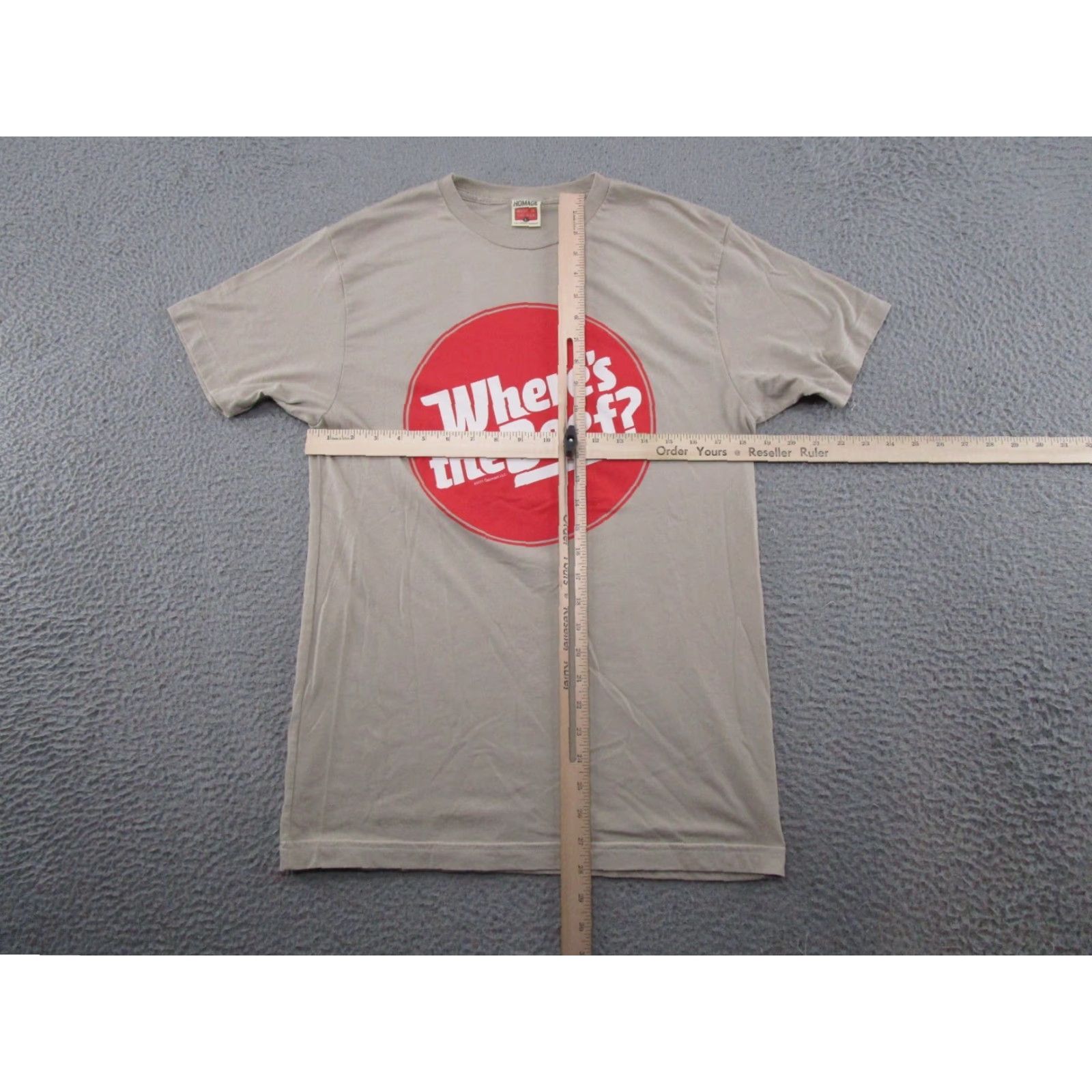 Vintage Homage Where’s The Beef Wendy’s Restaurant Slogan Shirt Size L USA Made Read Size US L / EU 52-54 / 3 - 6 Thumbnail