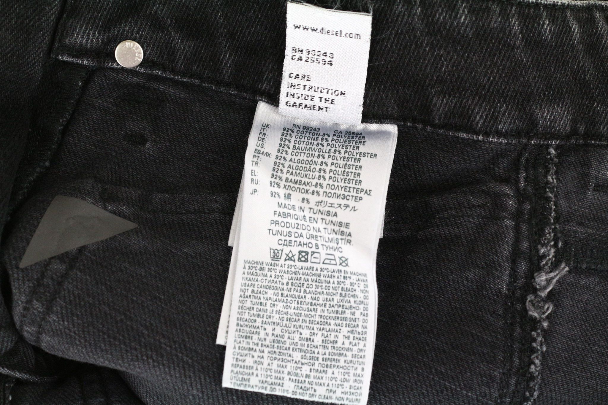 Diesel D-EARLIE 080AP W26/L30 Dark Grey Stretch Jeans 69898 Size 26" / US 2 / IT 38 - 9 Thumbnail