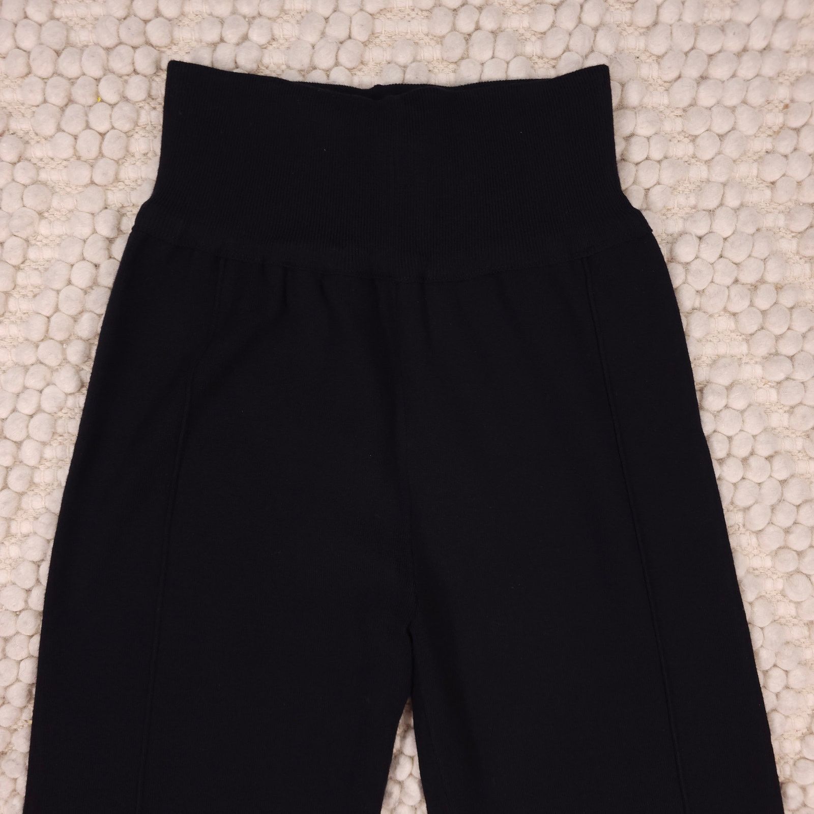 Other NWT Silk & Salt Luxe Lounge Pants Sweater Knit Black Small Size 28" / US 6 / IT 42 - 2 Thumbnail