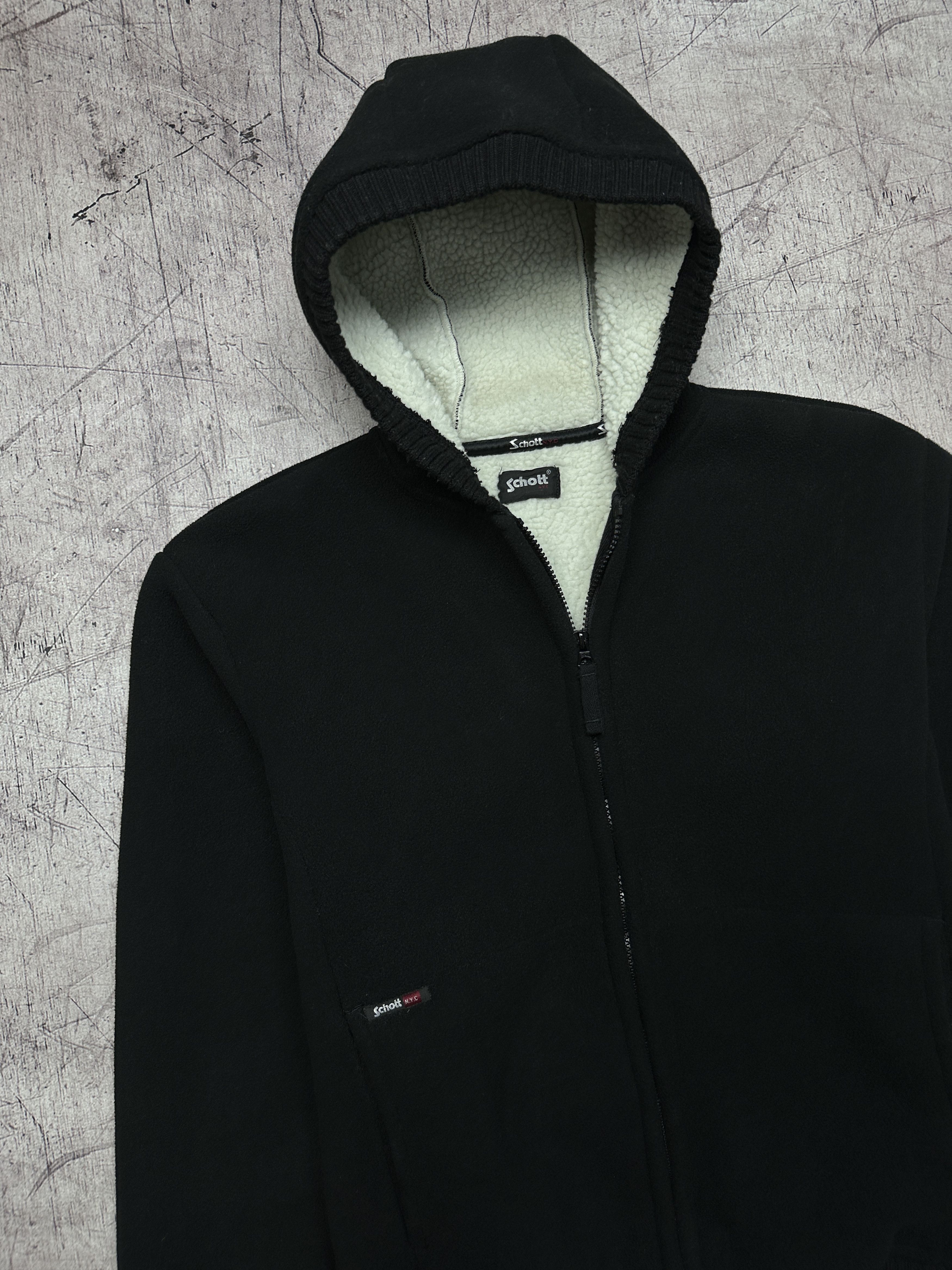 Schott Schott NYC Vintage Mens Sherpa Fleece Jacket Size US M / EU 48-50 / 2 - 2 Thumbnail