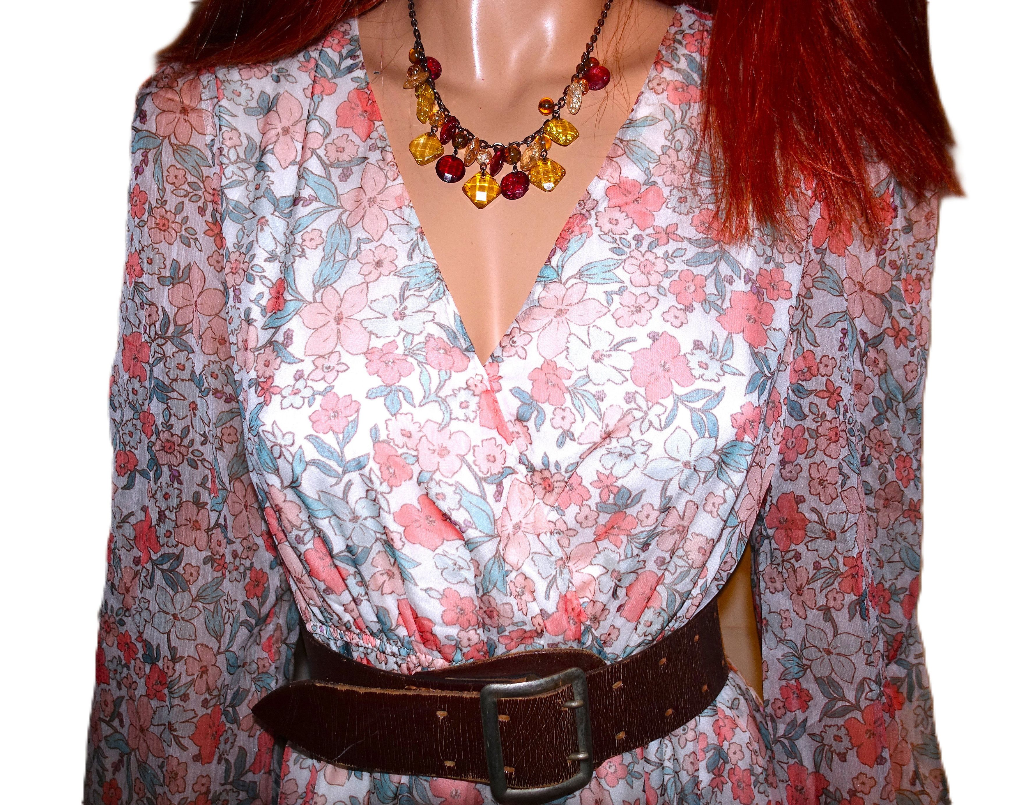Other Cupshe Orange Floral Boho Dress M NWT Size M / US 6-8 / IT 42-44 - 3 Thumbnail
