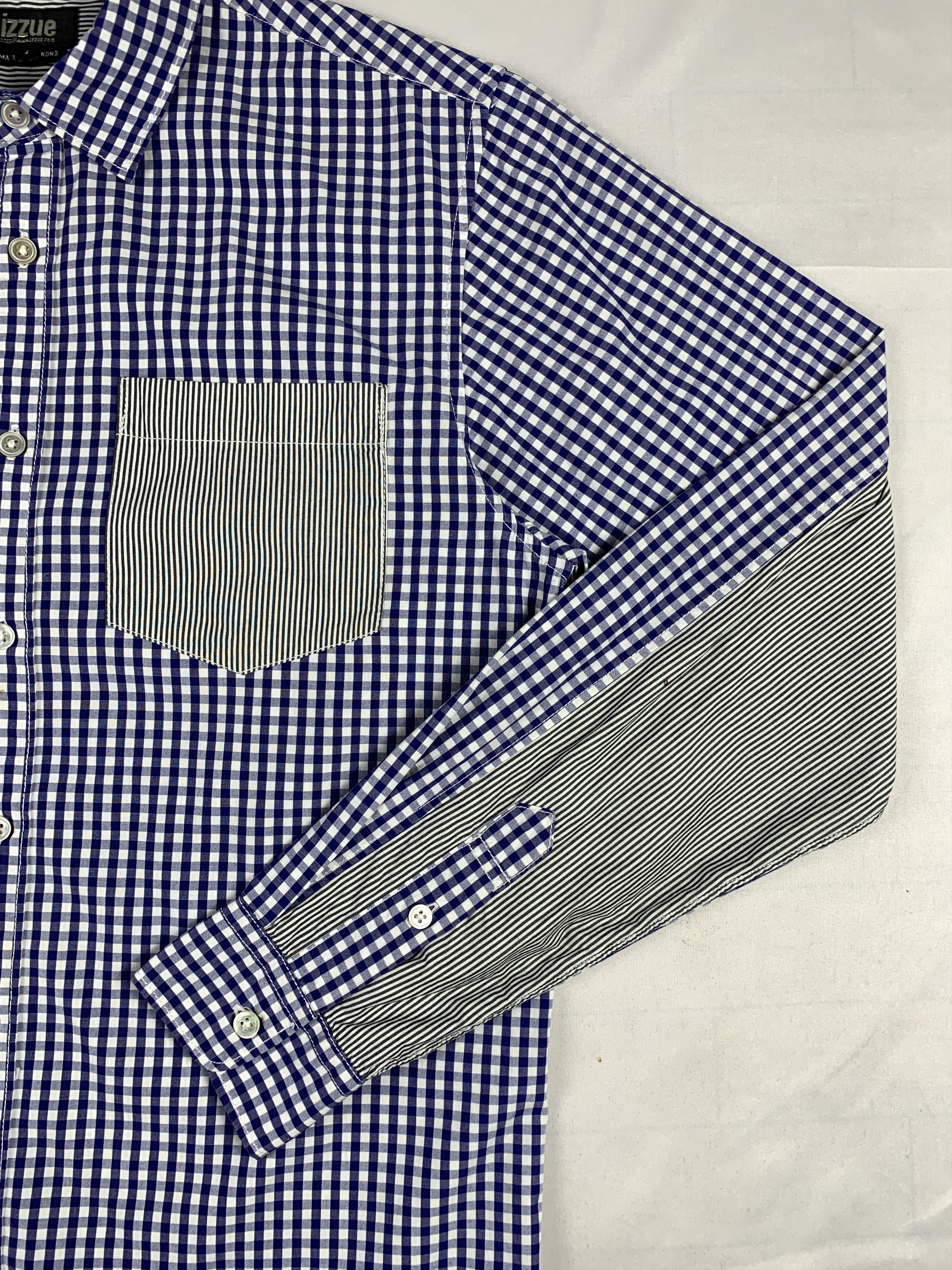 izzue Izzue Gingham & Hickory Multipattern Shirt (M) Size US M / EU 48-50 / 2 - 4 Thumbnail