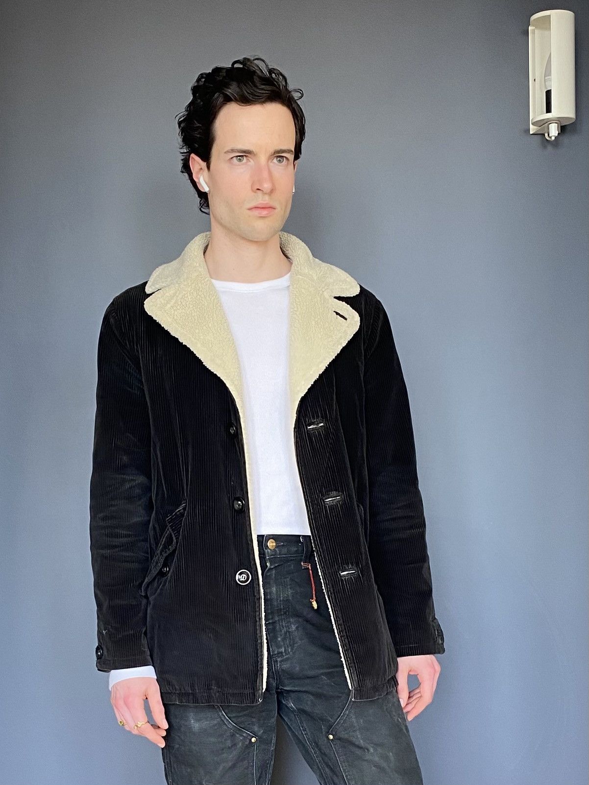 A.P.C. APC - Shearling Corduroy Jacket - 2012 Size US S / EU 44-46 / 1 - 2 Thumbnail