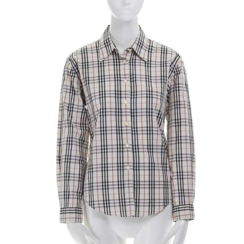 Burberry vintage BURBERRY House Check cotton long sleeve slim fit shirt top M Size M / US 6-8 / IT 42-44 - 1 Thumbnail