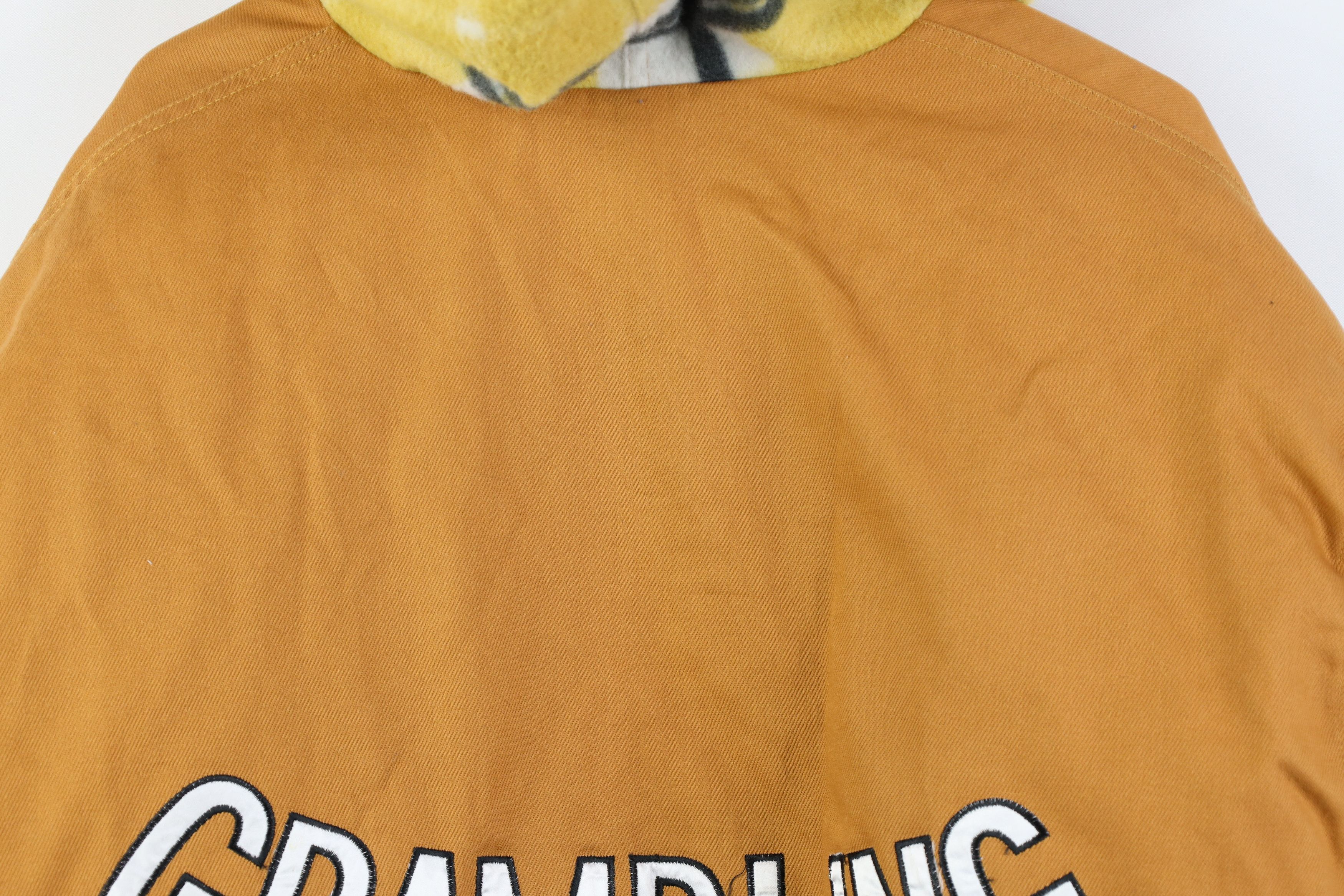 Vintage Deadstock Vintage 90s University Hooded Canvas Bomber Jacket Size US L / EU 52-54 / 3 - 13 Thumbnail