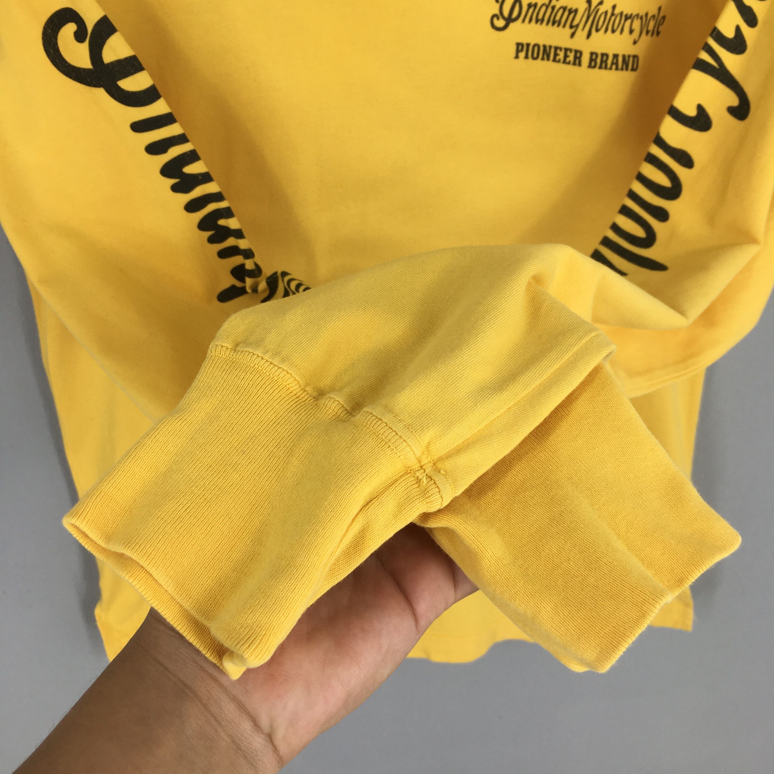 Indian Motorcycle × Norton 90s Indian Motorcycle Hill Climb Yellow T shirt Medium Size US M / EU 48-50 / 2 - 6 Thumbnail