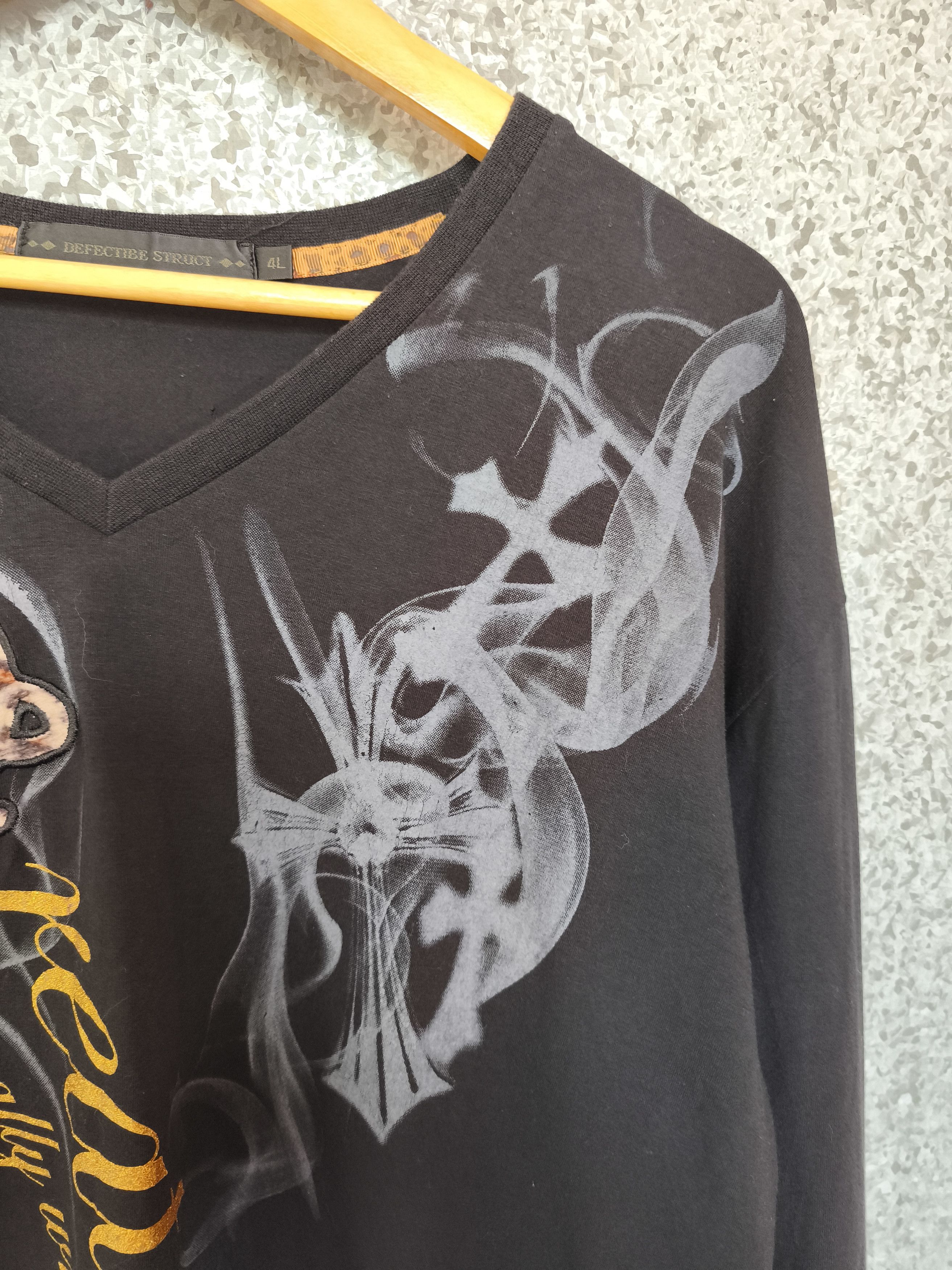 Le Grande Bleu (L.G.B.) Defective Struct poem tees Gothic punk Chrome Heart design Size US XL / EU 56 / 4 - 4 Thumbnail