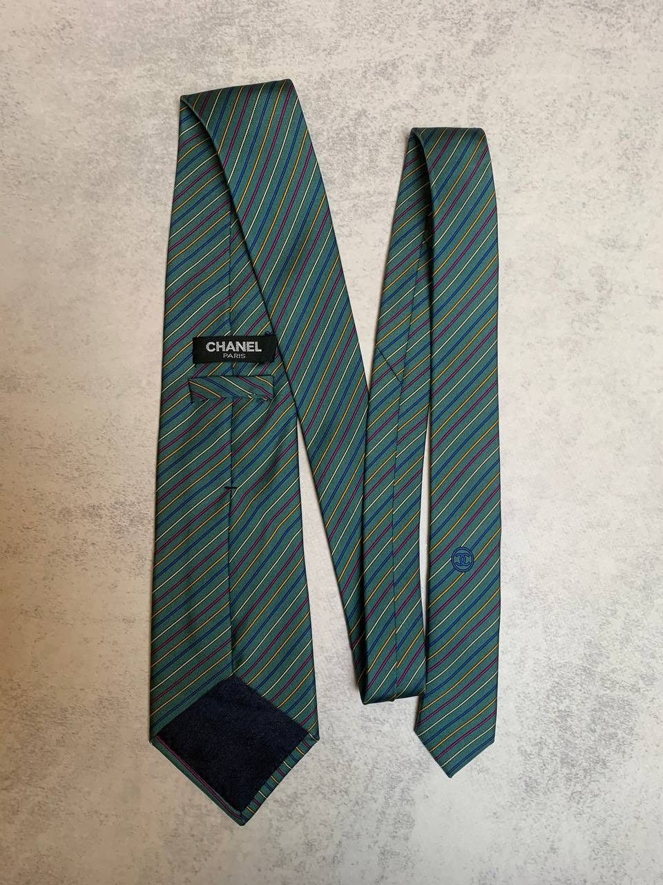 Chanel 90S Silk Tie Vintage Size ONE SIZE - 7 Thumbnail