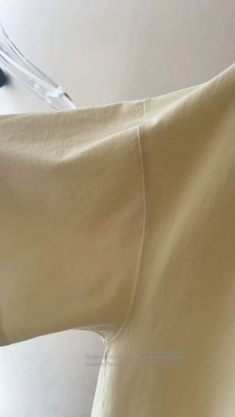 The Row The Row Light Yellow Basic Short Sleeve Top Size S / US 4 / IT 40 - 4 Thumbnail