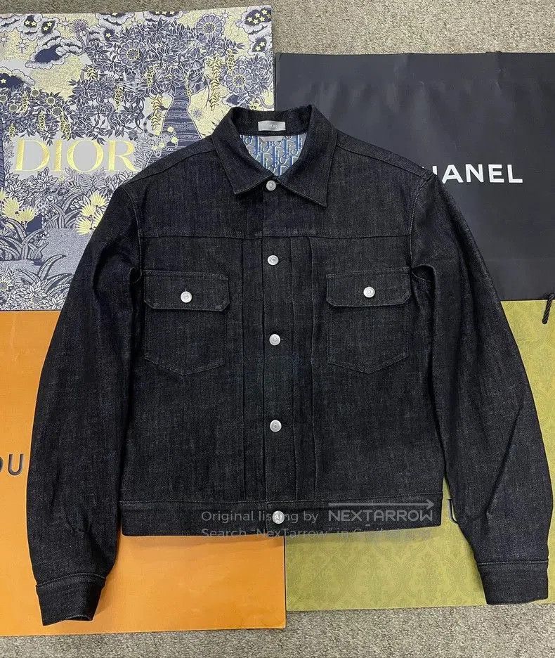 Dior Dior Dark Denim Jacket with. Size US L / EU 52-54 / 3 - 1 Thumbnail