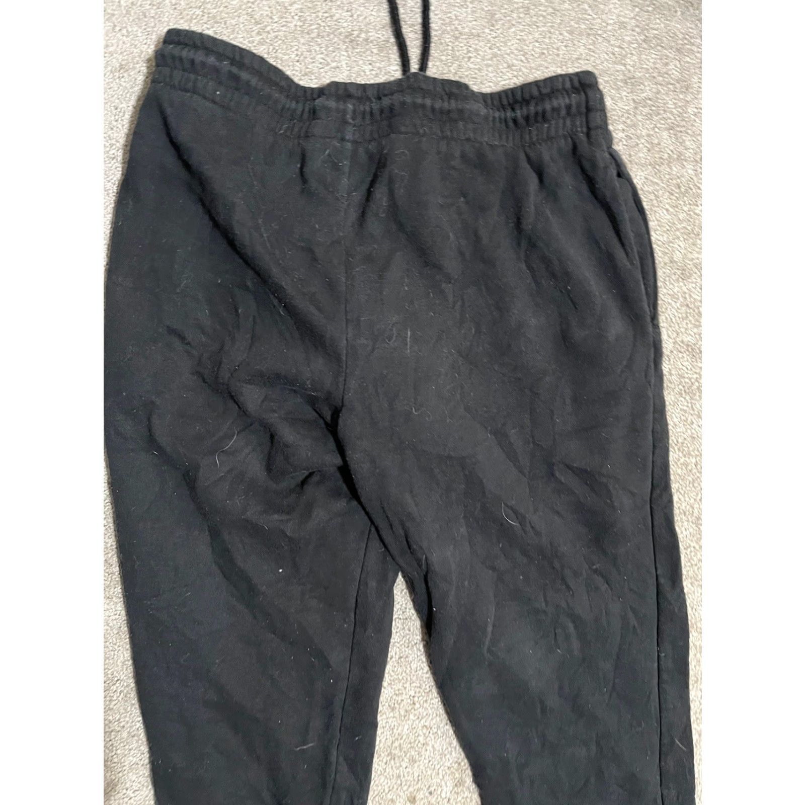 Adidas Adidas Jogger Sweatpants Men M Drawstring Pockets Logo Black Size US 31 - 4 Thumbnail