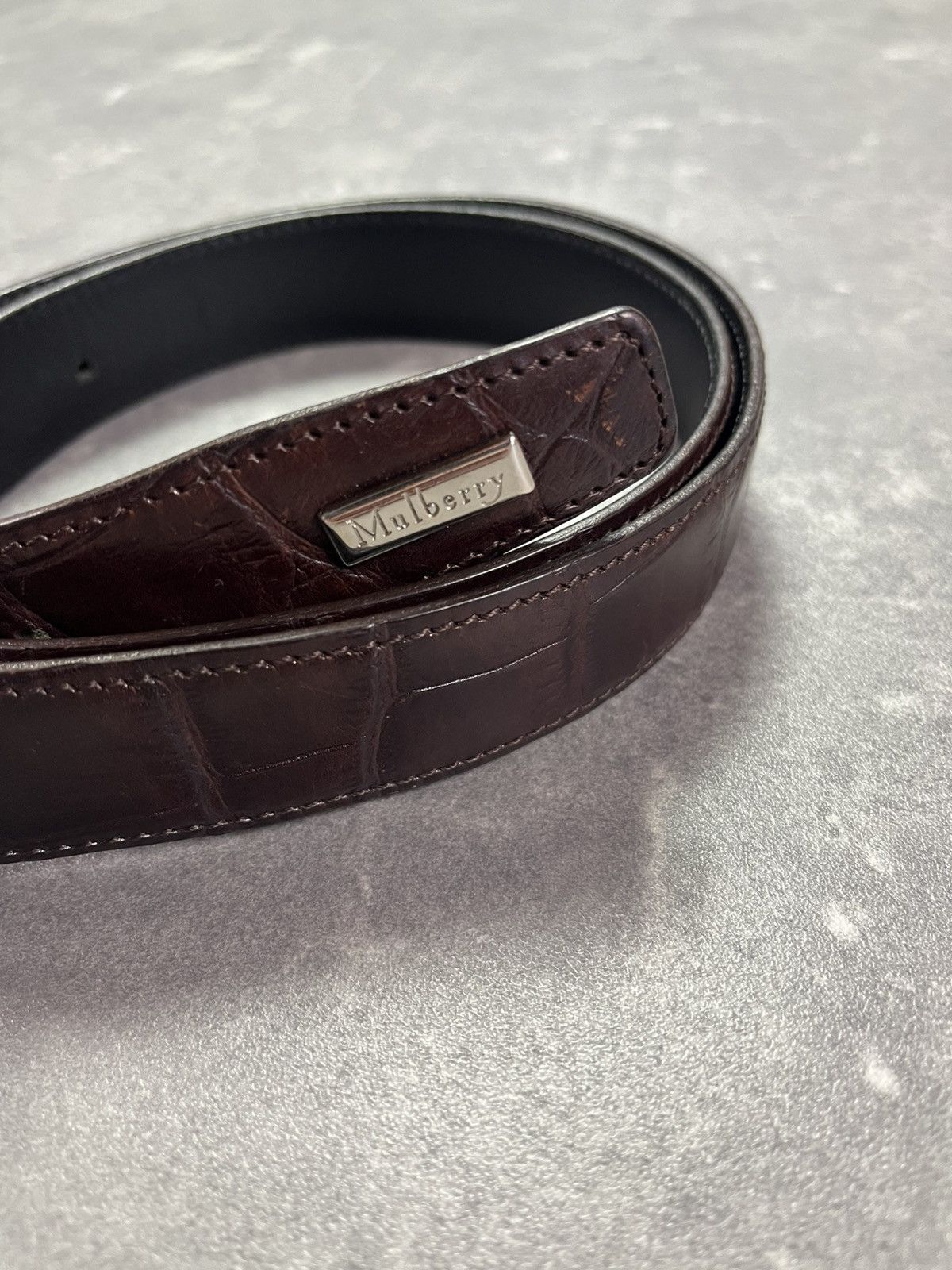 Mulberry MULBERRY Brown Leather Belt 90 / 36 Size 36 - 3 Thumbnail