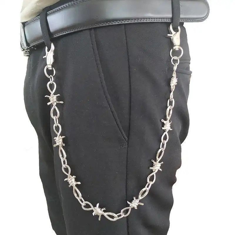 Jewelry Torn Pocket Chain in Silver, Men's