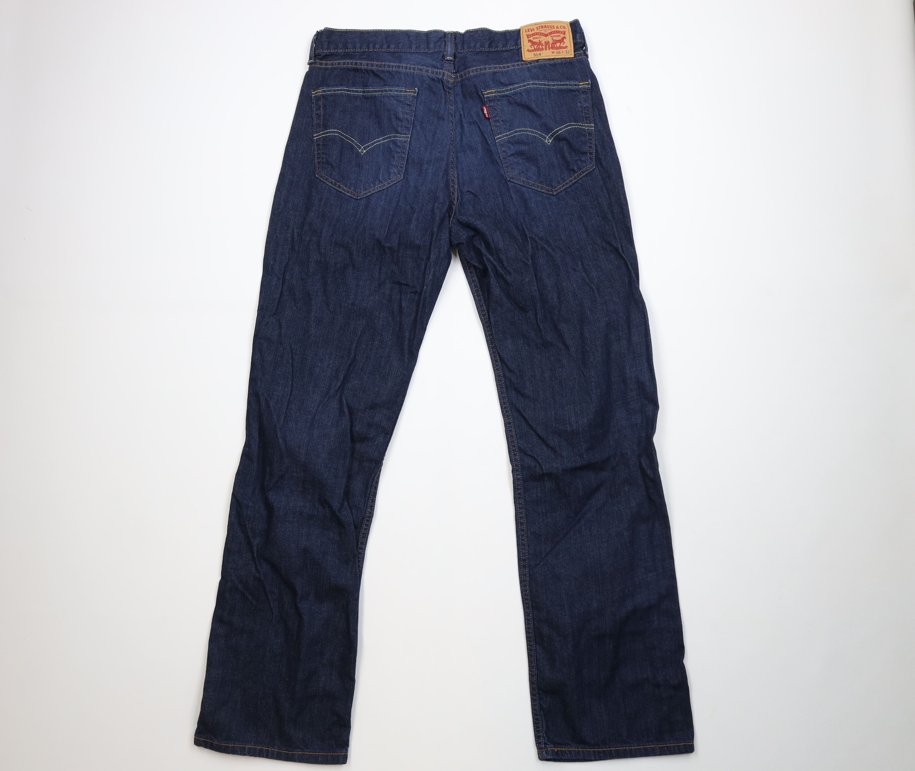 Levi's Vintage Y2K Levis 514 Straight Leg Denim Jeans Blue Cotton Size US 36 / EU 52 - 9 Thumbnail