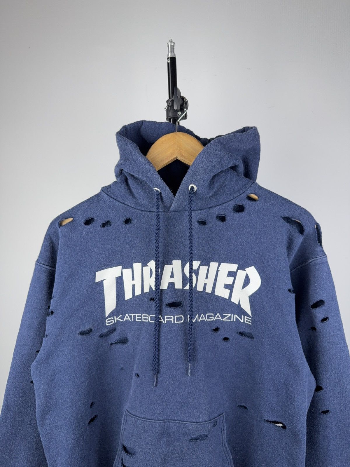 Thrasher 00s Faded Distressed THRASHER SK8 Rap Hoodie Size US S / EU 44-46 / 1 - 2 Thumbnail
