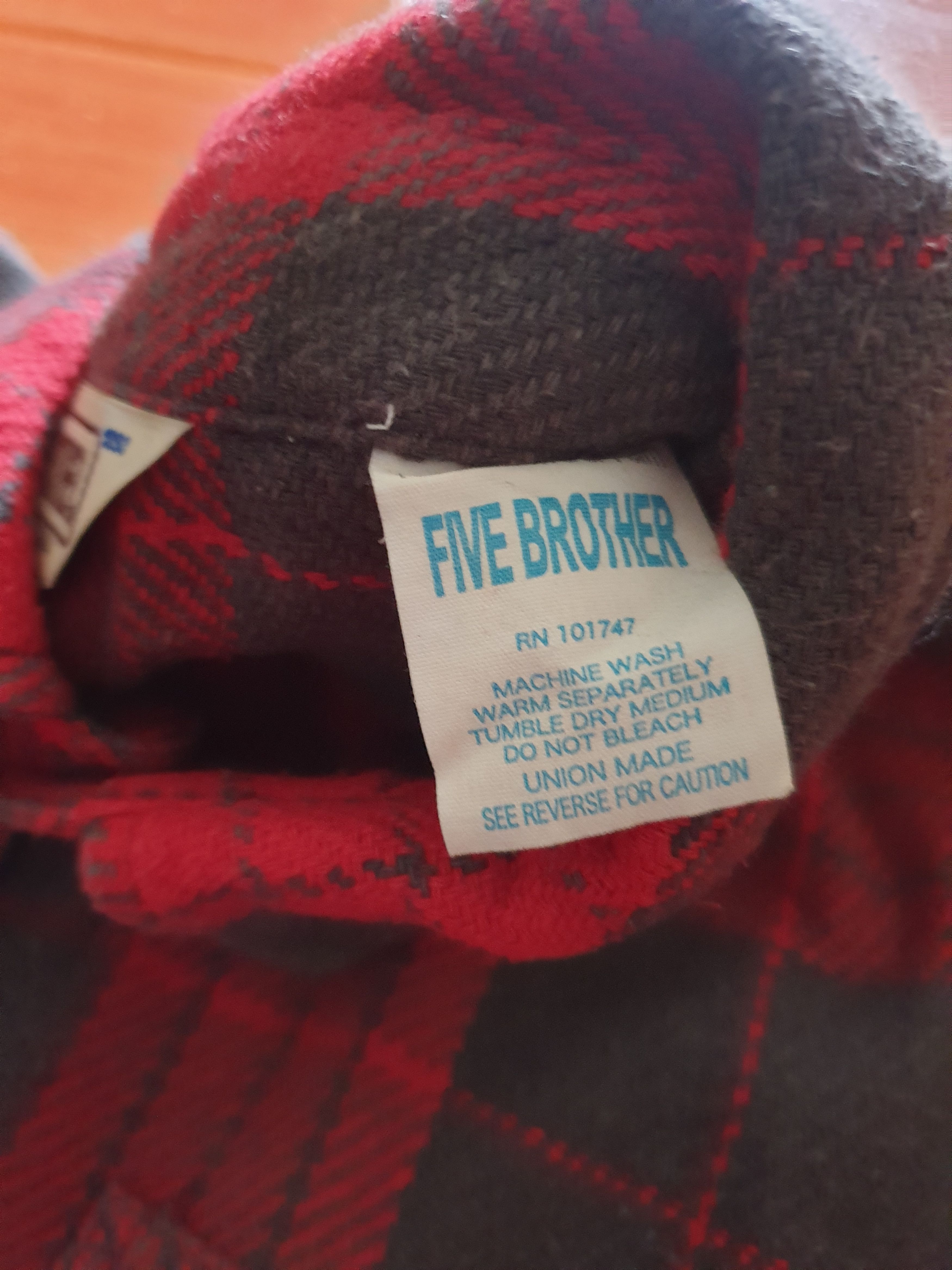FiveBrother 💥Vintage five brother checkered red shirt Size US M / EU 48-50 / 2 - 3 Thumbnail