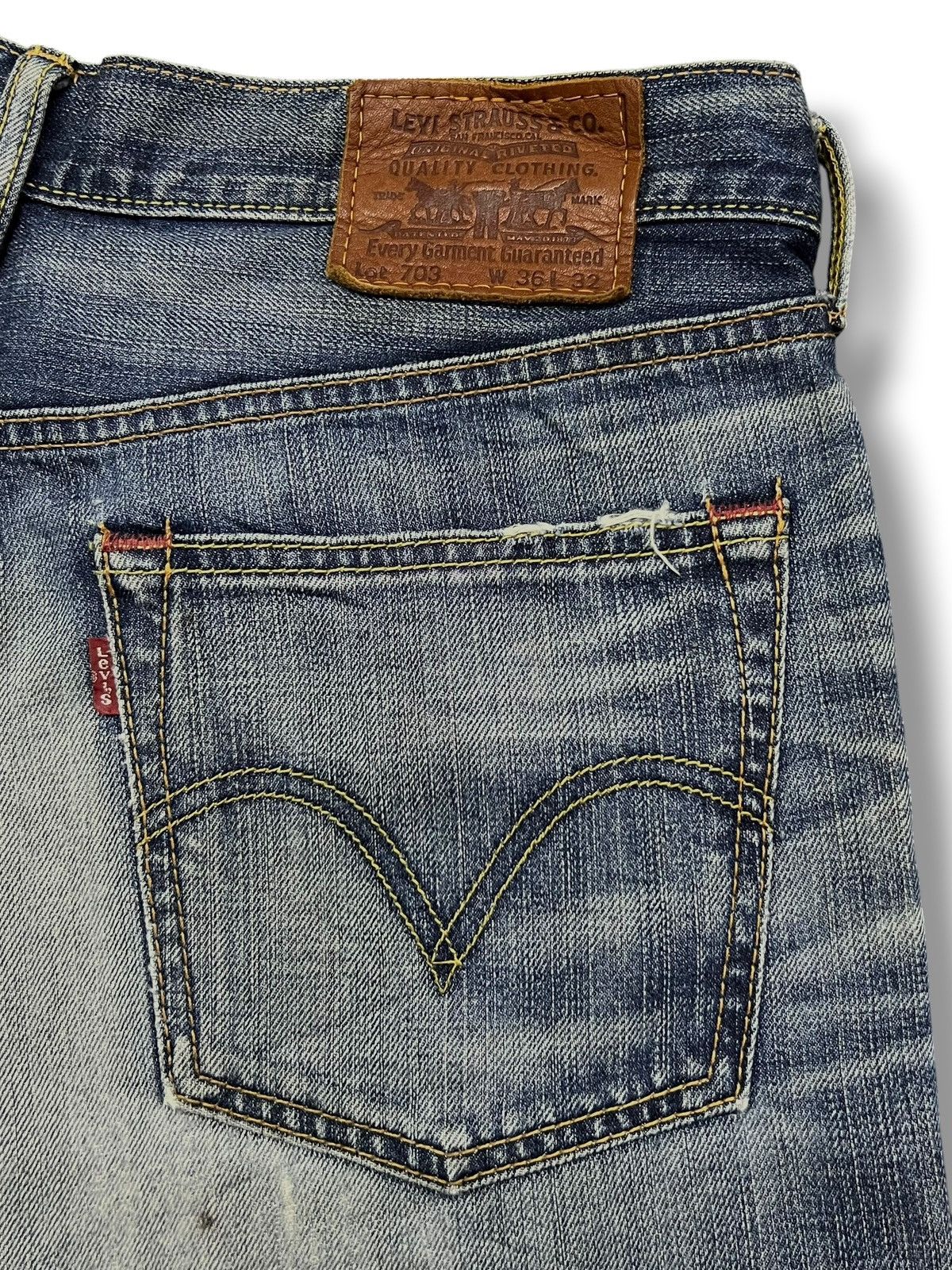 Levi's Baggy Vintage 07s Levi’s 703 - Faded Wash, Distressed Denim Size US 36 / EU 52 - 9 Thumbnail