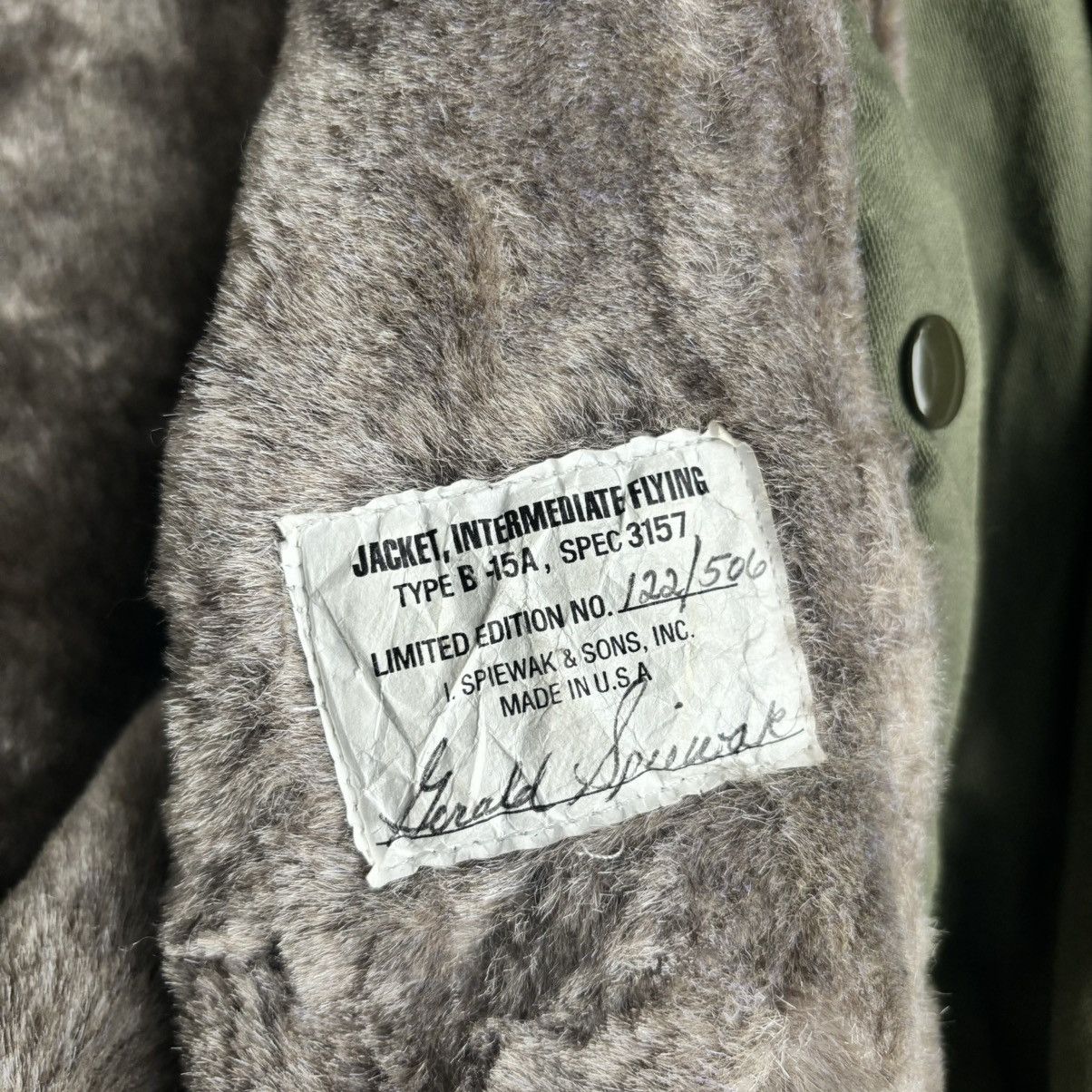 I. Spiewak And Sons SPIEWAK B15A 100TH ANNIVERSARY B15 FLIGHT JACKET Size US L / EU 52-54 / 3 - 10 Thumbnail