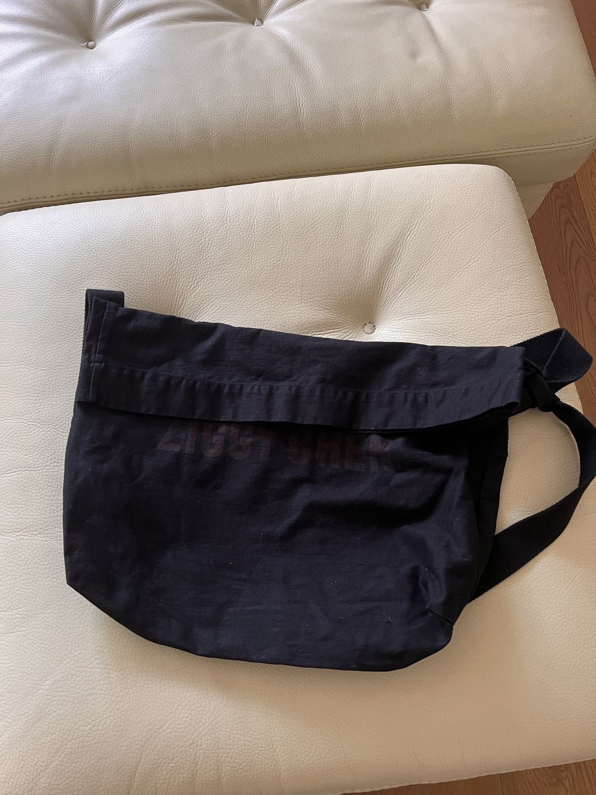 Ziggy Chen Black Cotton logo shoulder tote with brown logo Size ONE SIZE - 4 Thumbnail