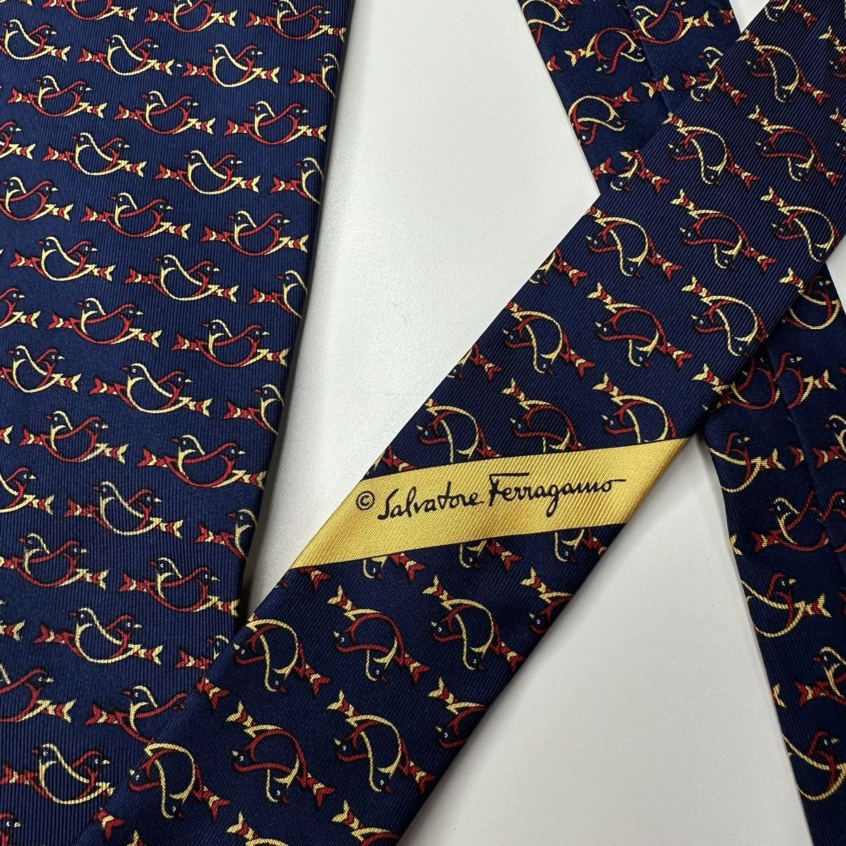 Salvatore Ferragamo Salvatore Ferragamo Luxury Tie Vintage Size ONE SIZE - 3 Thumbnail