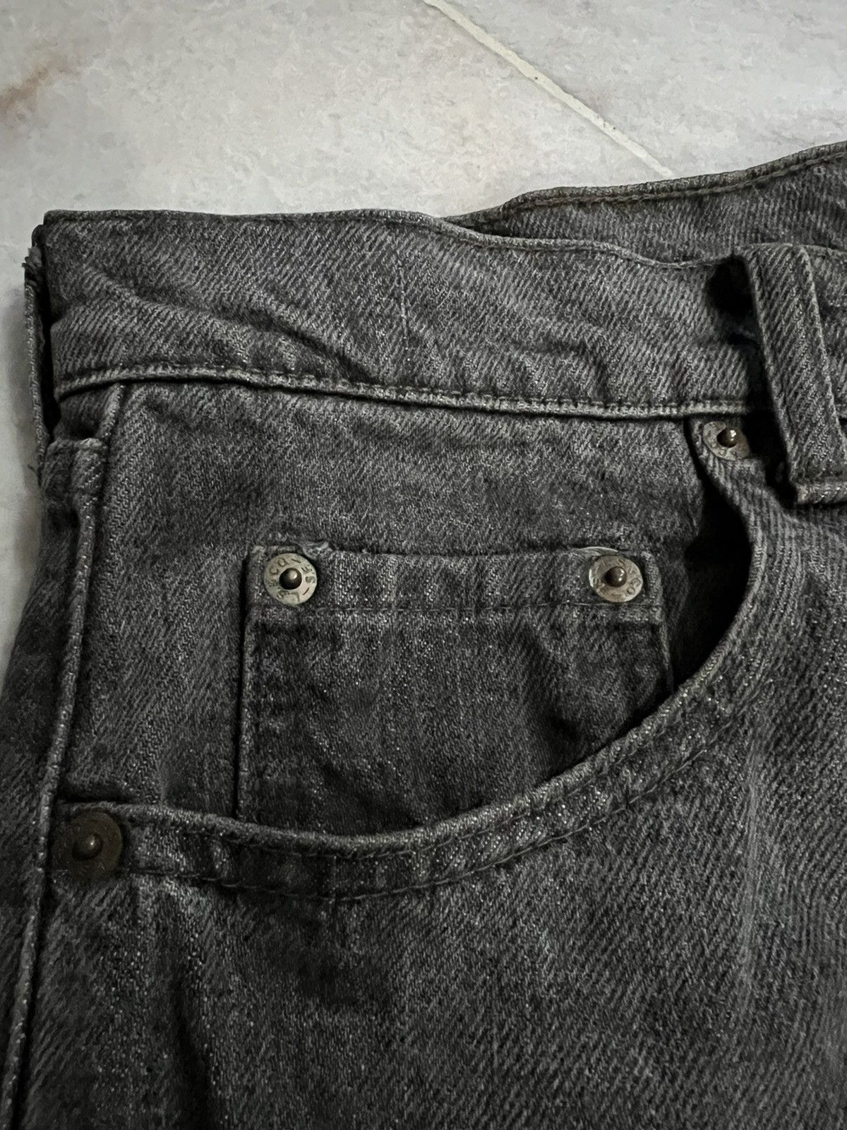 Japanese Brand × Levi's × Levi's Vintage Clothing 💥90’s💥VINTAGE LEVIS 503 FADED BLACK JEANS VERY RARE Size US 30 / EU 46 - 5 Thumbnail
