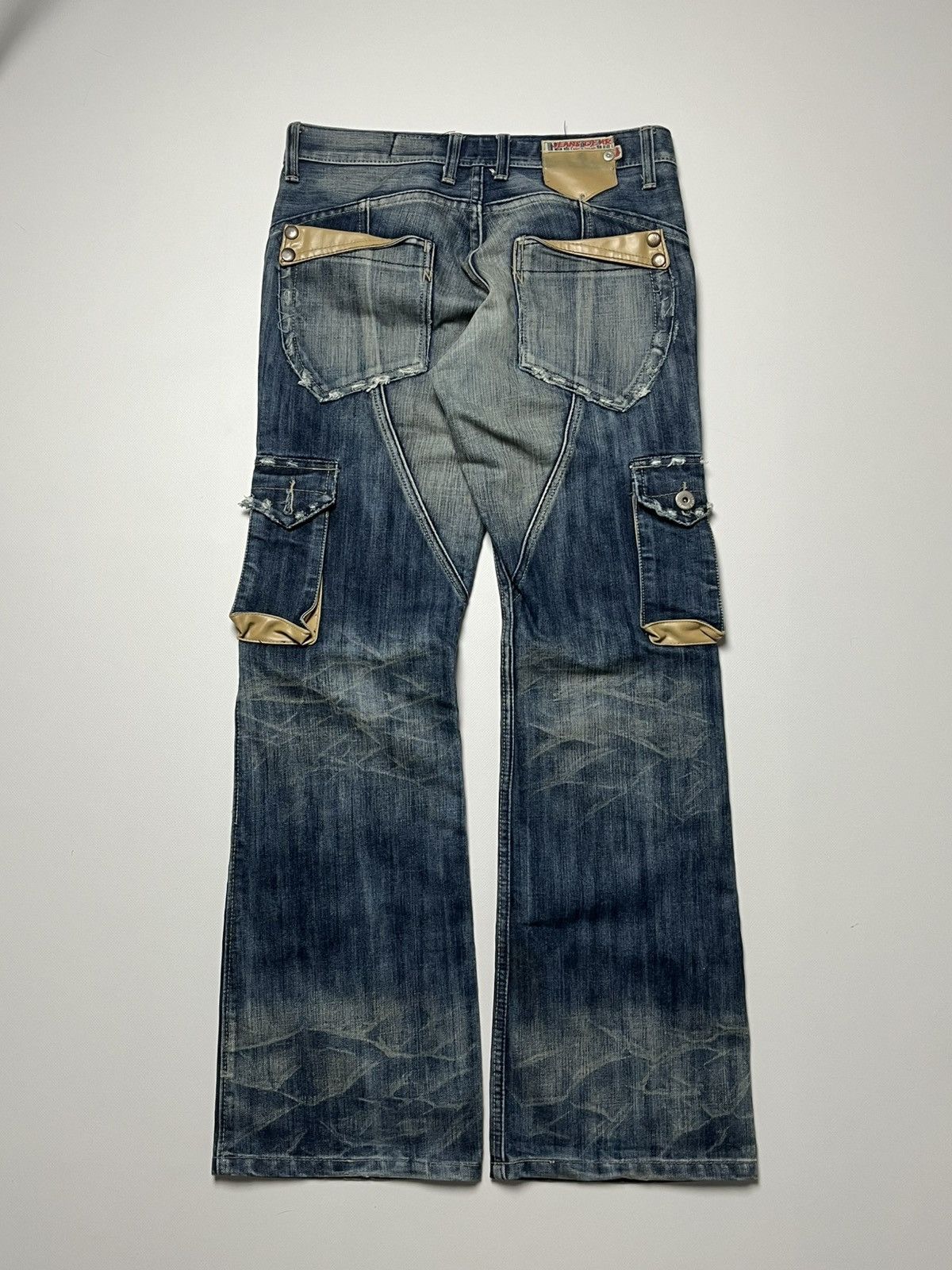 Japanese Brand Jeans De Art Cargo Multipockets Flare Size US 32 / EU 48 - 5 Thumbnail