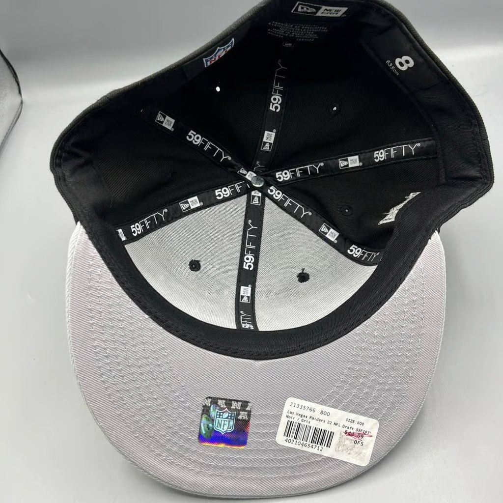 New Era Las Vegas Raiders Hat Men 8 59Fifty New Era NFL Fitted Cap Size ONE SIZE - 6 Thumbnail