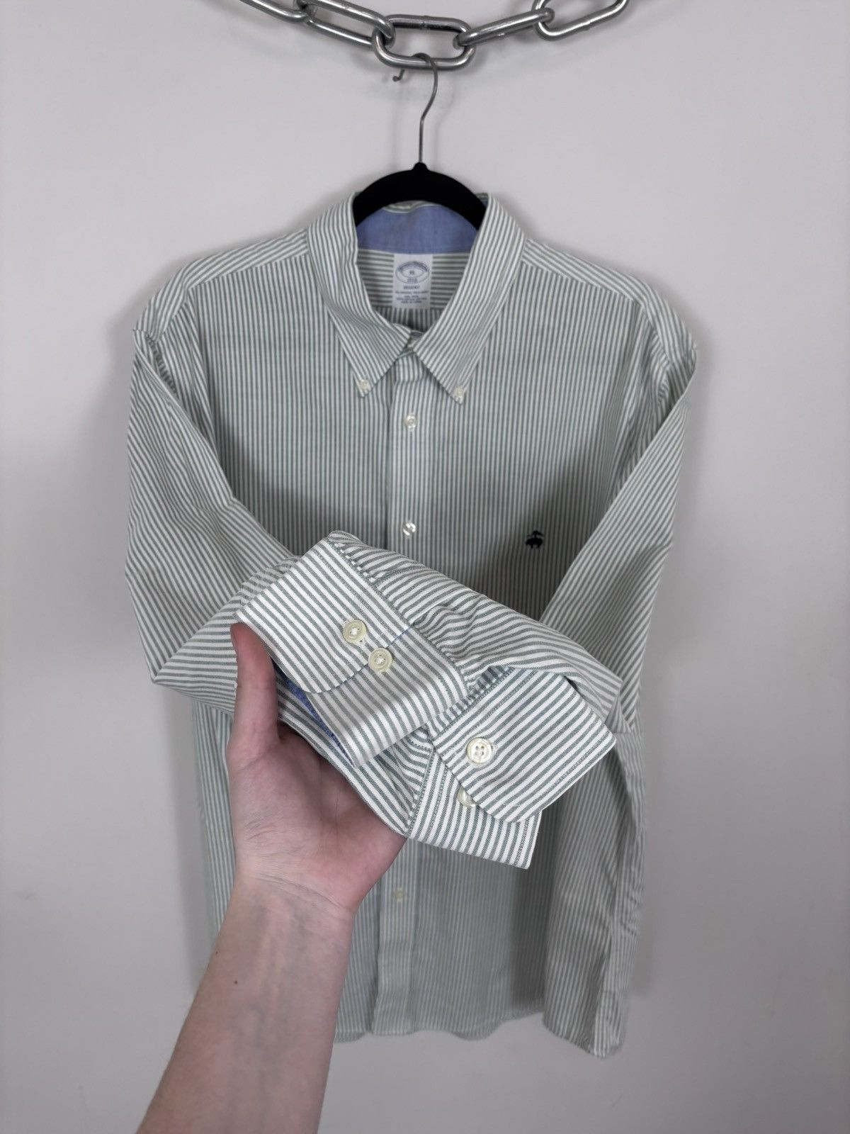 Brooks Brothers Brooks Brothers 1818 Regent Men’s Striped Long Sleeve Shirt Size US XL / EU 56 / 4 - 8 Thumbnail