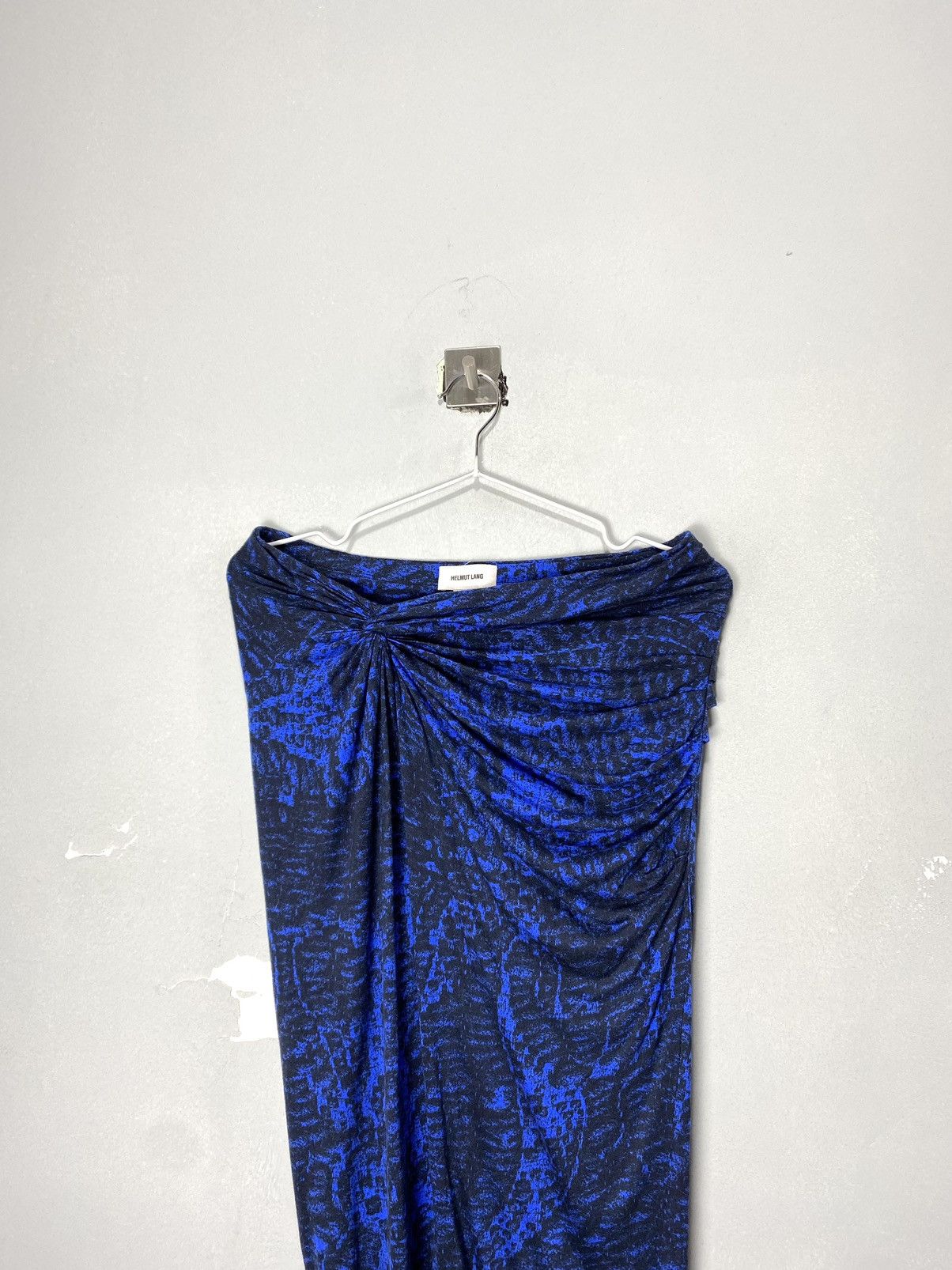 Rare! Helmut Lang Black Blue Printed Skirt Dress