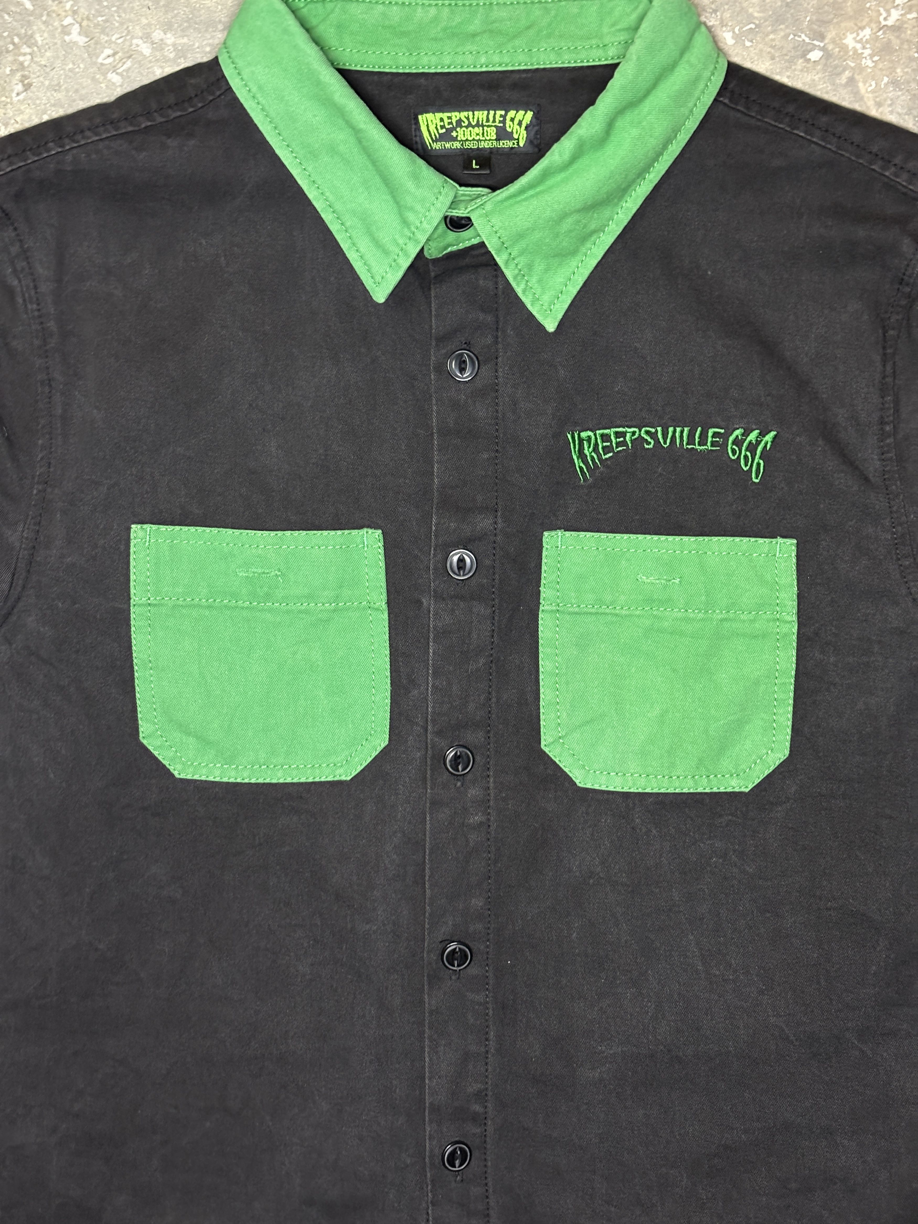Other Kreepsville Punk Goth Button Up Shirt Size US L / EU 52-54 / 3 - 4 Thumbnail