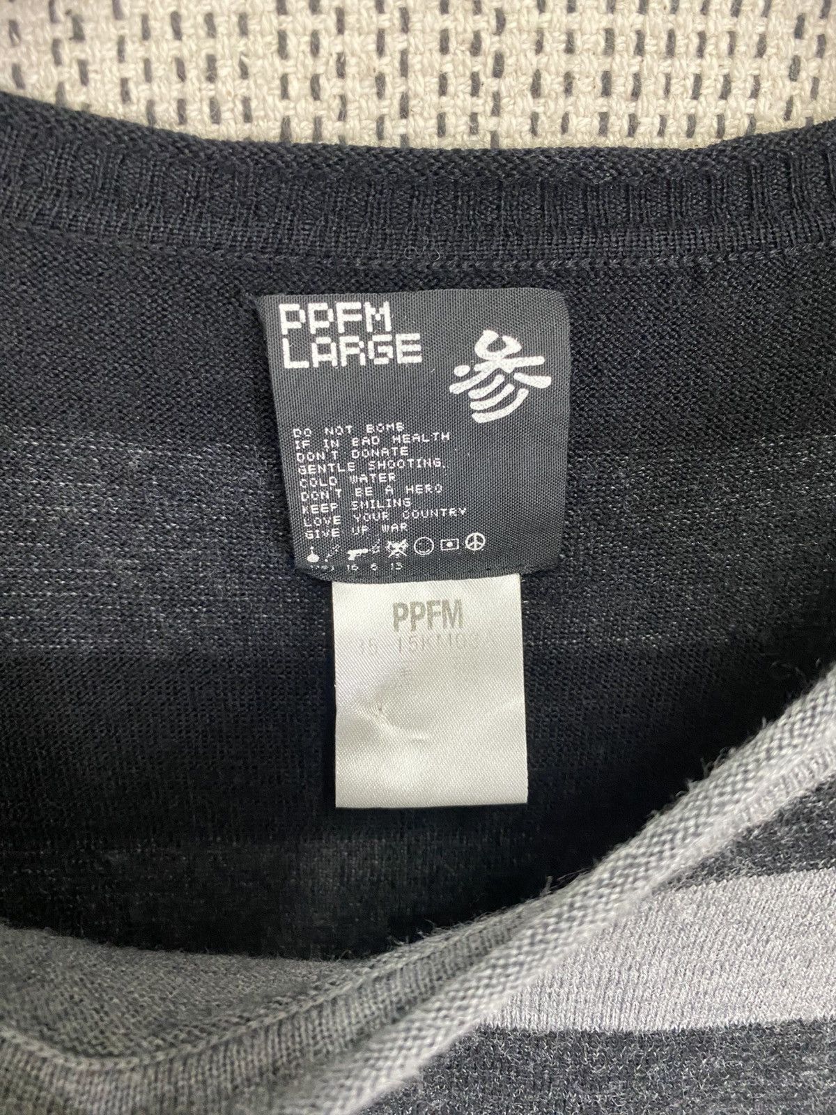 Japanese Brand Vintage PPFM tshirt longsleeve striped kurt cobian style Size US L / EU 52-54 / 3 - 5 Thumbnail