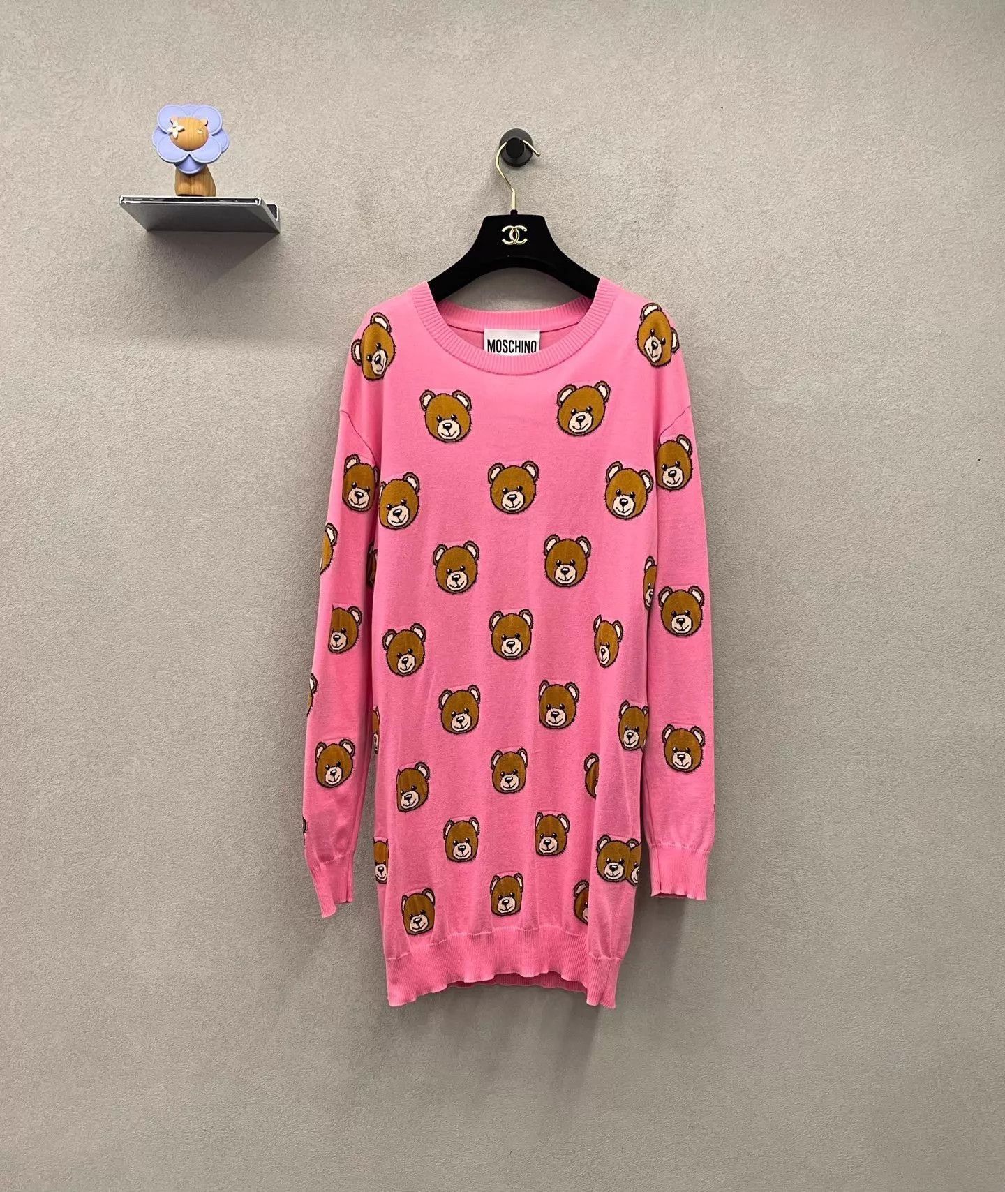 Moschino MOSCHINO women's pink knit dress xxs bear print Size XS / US 0-2 / IT 36-38 - 1 Thumbnail