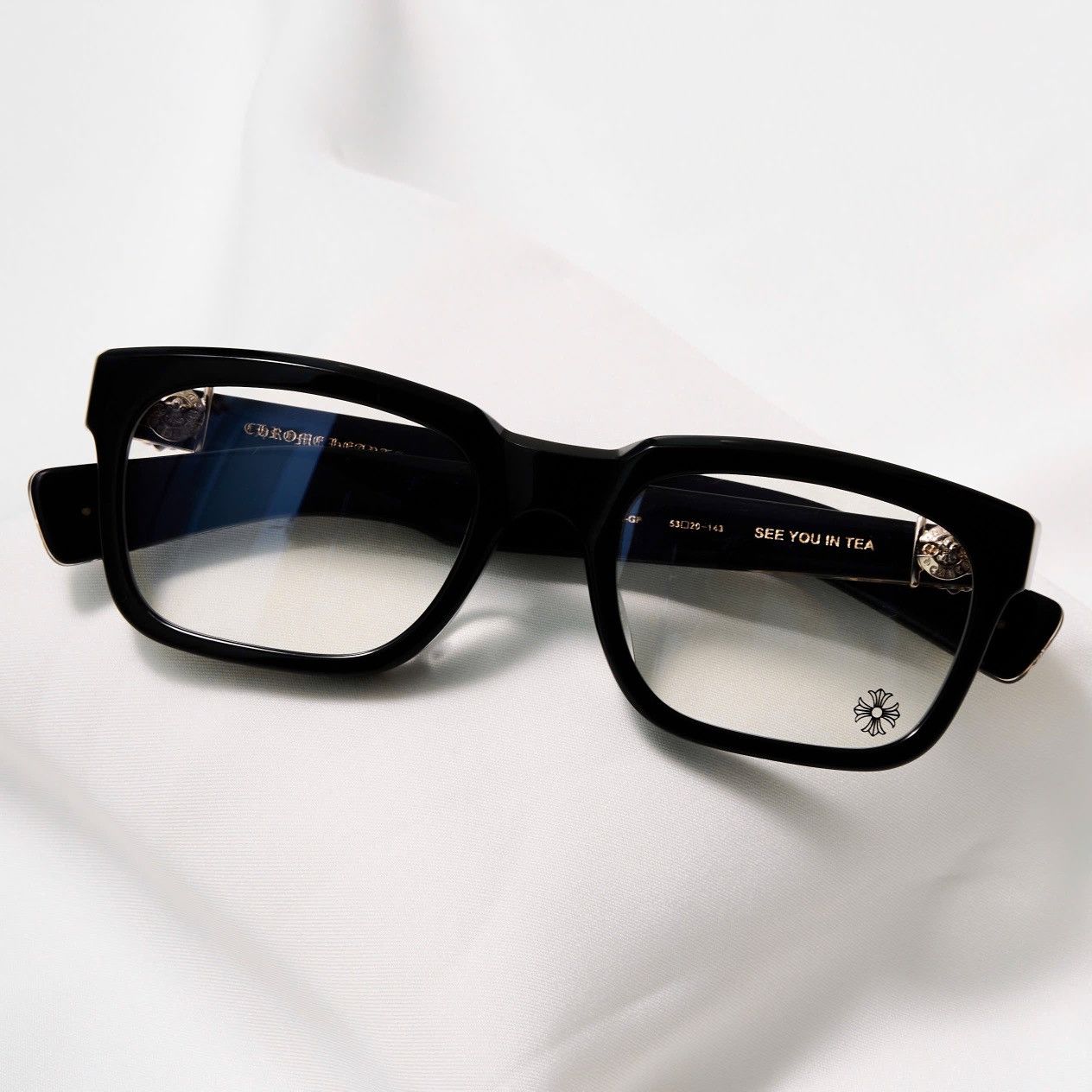 Chrome Hearts CHROME HEARTS SEE YOU IN TEA BLACK-GOLD PLATED GLASSES Size ONE SIZE - 6 Thumbnail