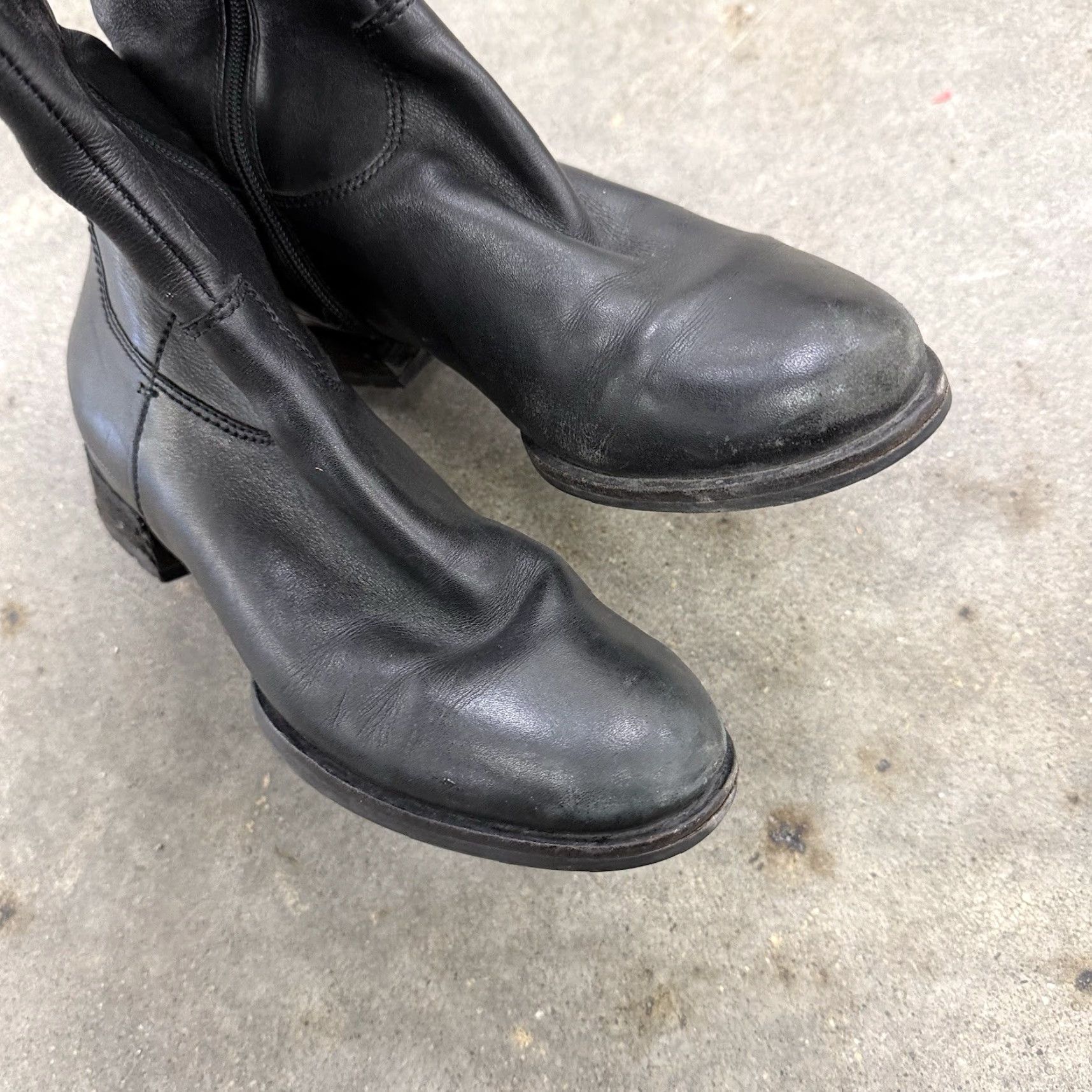 Ecco ECCO Hobart Tall Riding Boot Womens 39/8 Black Leather Moto Buckle Straps Zipper Buckle Western Casual Workwear Comfortable Boots Size US 8 / IT 38 - 3 Thumbnail