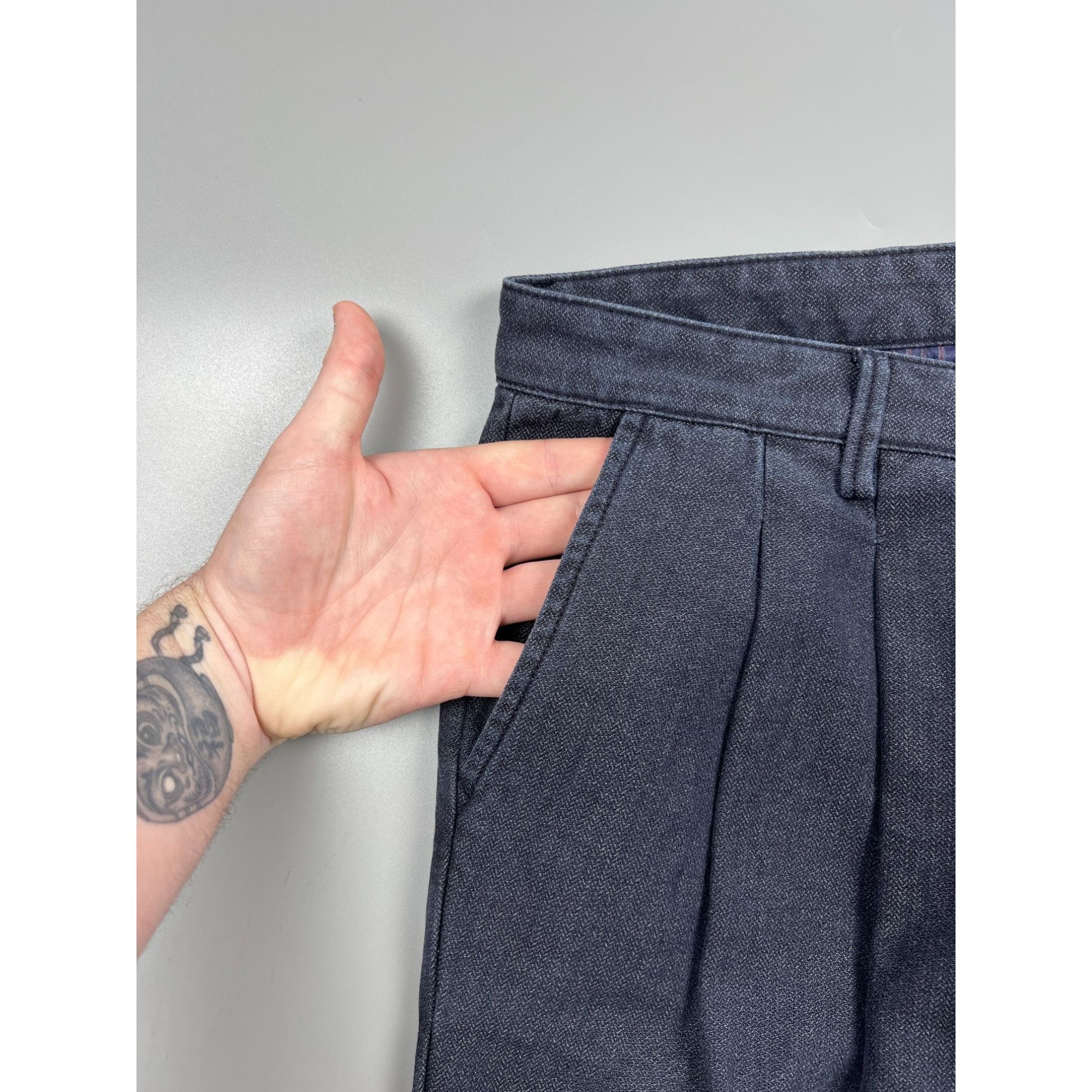 Corneliani Corneliani Collection Pleated Front Denim Jeans (Y0800) Size US 34 / EU 50 - 4 Thumbnail