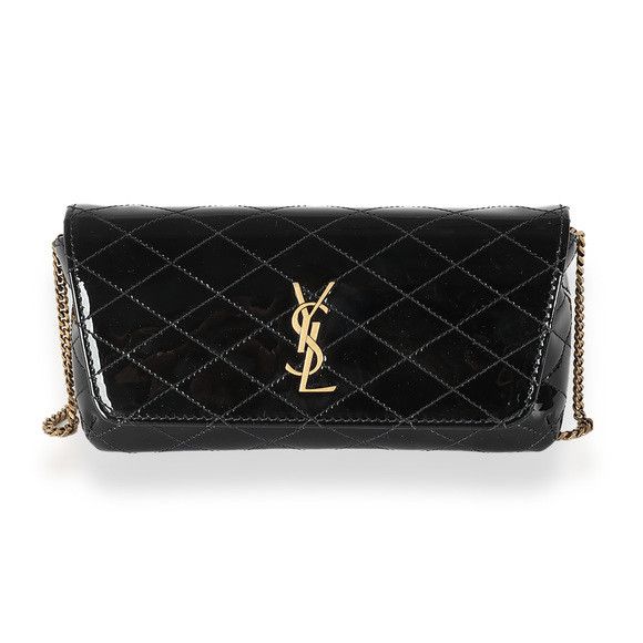 Saint Laurent Paris o1s1wg110125 Size: OS / 754051 Gaby Chain Phone Holder Black Size ONE SIZE - 1 Thumbnail