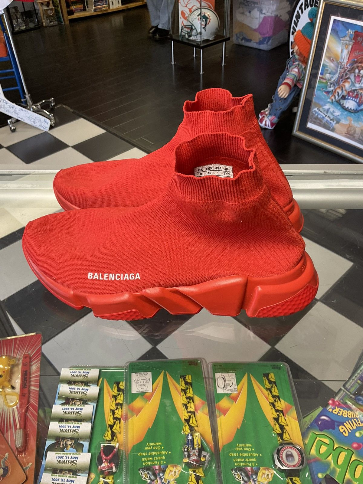 Balenciaga Red Speed Trainers Size