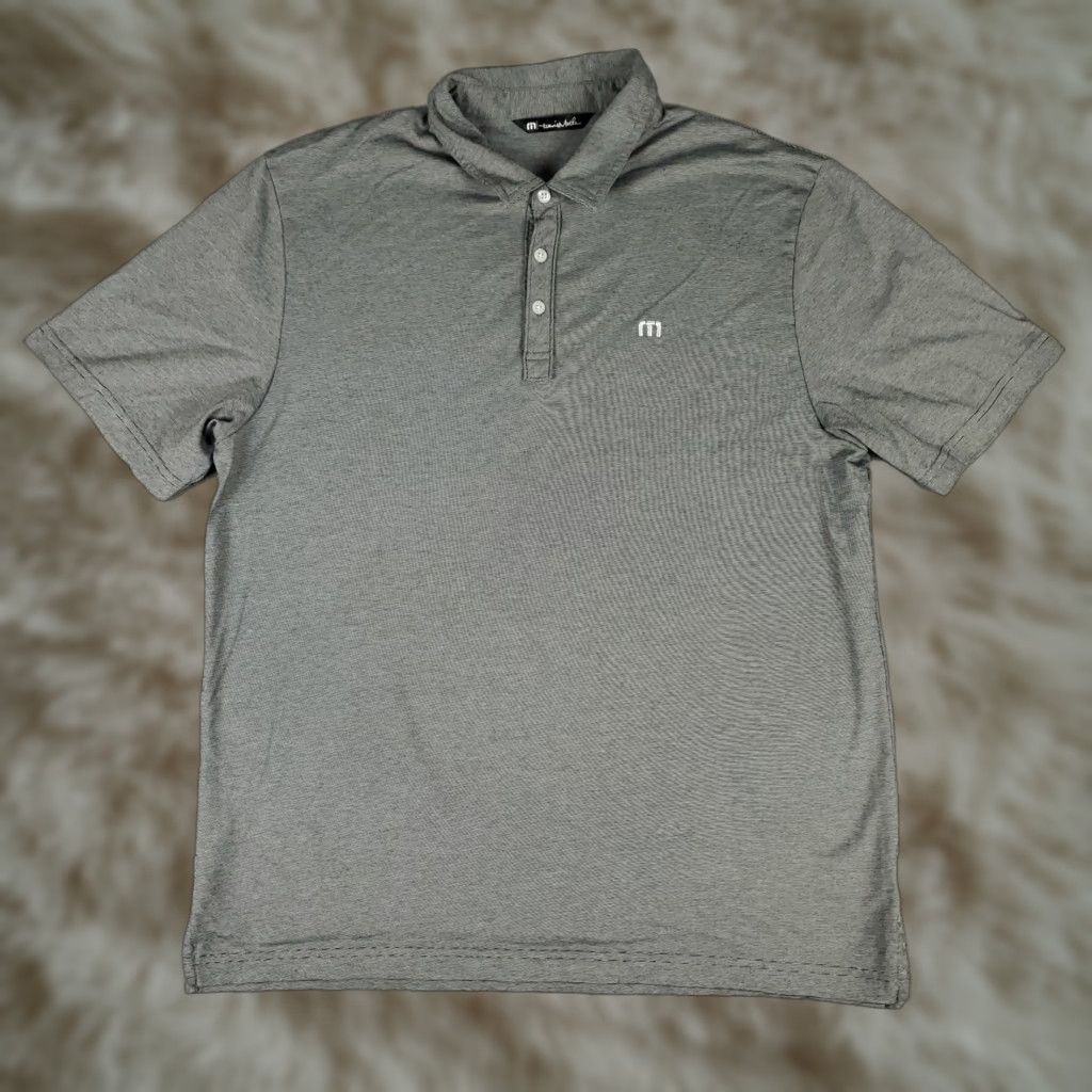 TravisMathew Travis Mathew Polo Shirt Mens XL Microstripe Golf Performance Casual Peru Made Size US XL / EU 56 / 4 - 1 Thumbnail