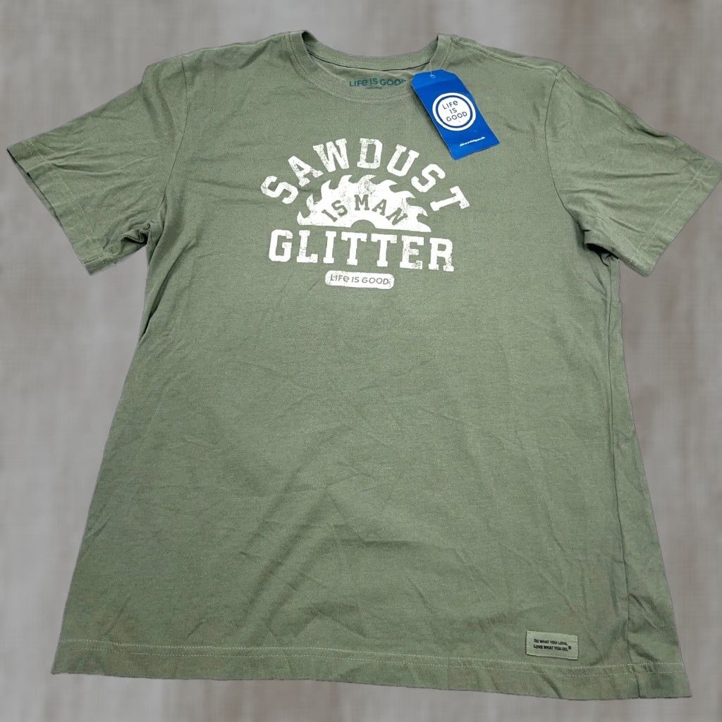 Life is Good Life is Good Crusher Tee Men M Green Shirt Logo Graphic Print Dad Modern Vintage No N/A Size US M / EU 48-50 / 2 - 1 Thumbnail